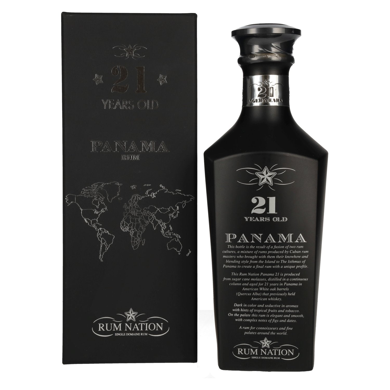 Rum Nation Panama 21 ans d'âge Édition Noire 42 % vol. 0,7 l dans un coffret cadeau