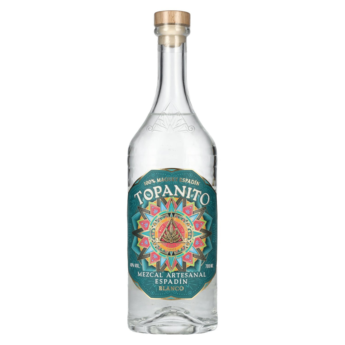 Topanito Mezcal Artesanal Blanco 100% Mague Espadín 40% Vol. 0,7l