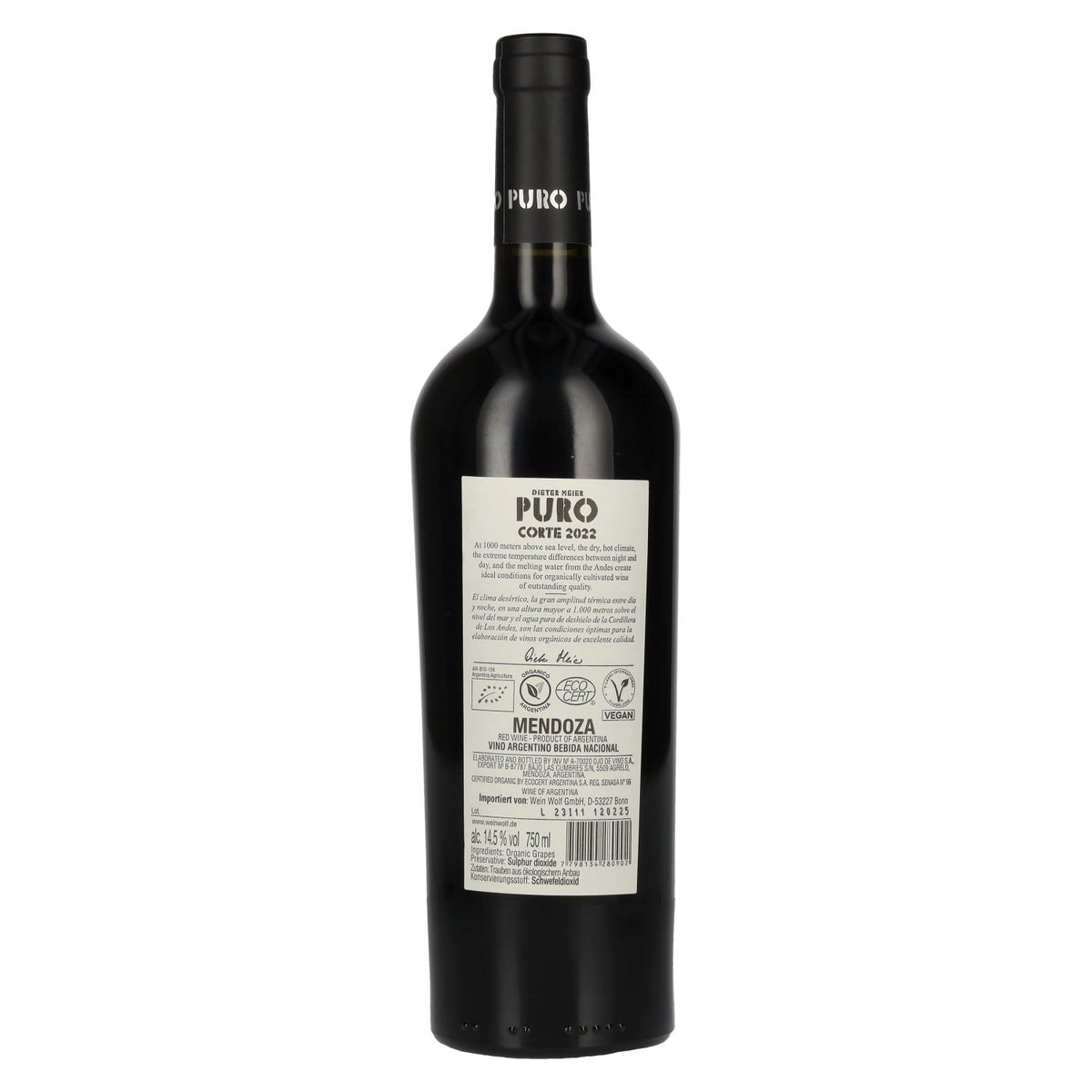 Dieter Meier Puro Corte 2022 14.5% ABV 0.75l