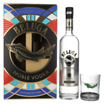 Beluga Noble Vodka EXPORT Montenegro 40% ABV, 0.7 litres, in a gift box with a glass
