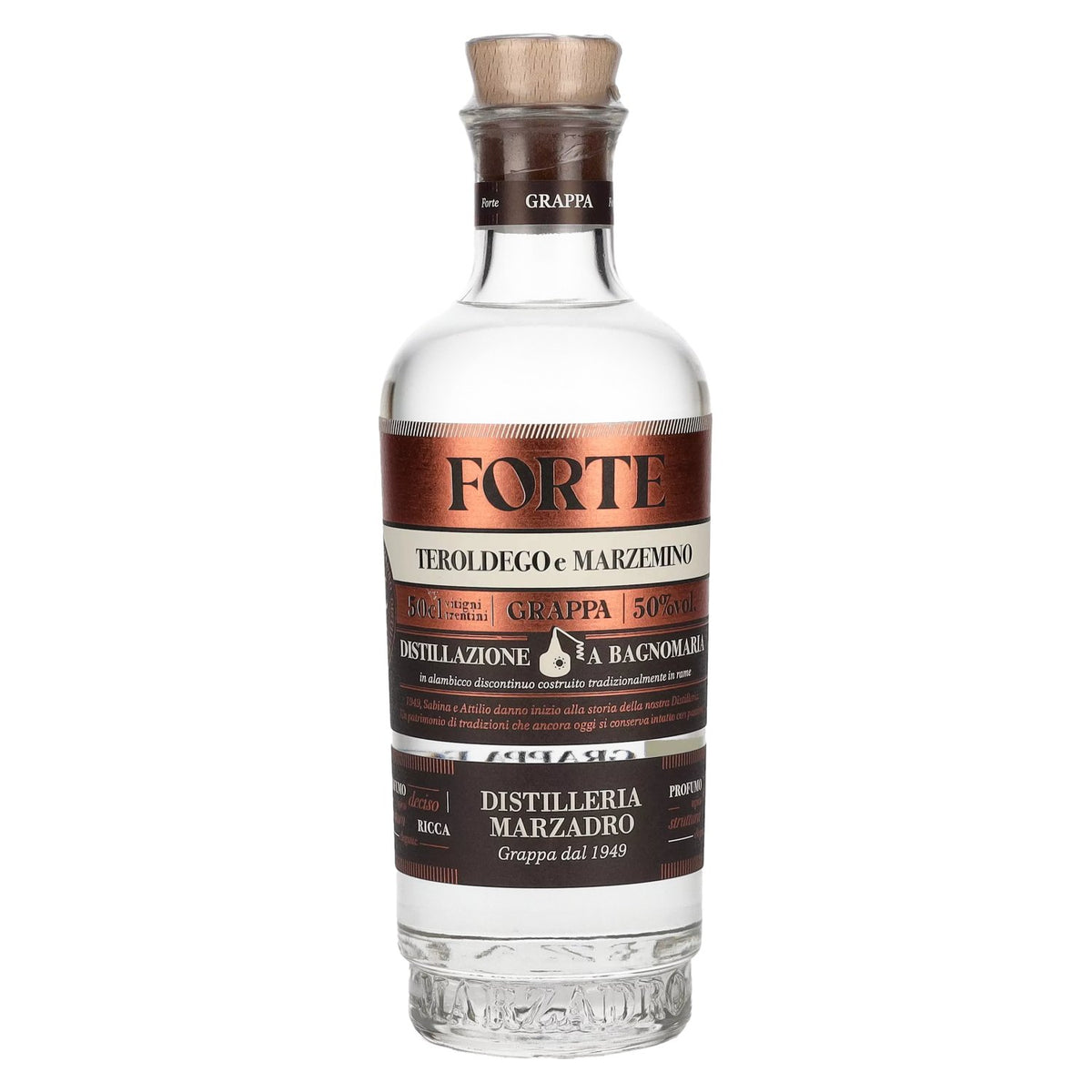 Marzadro FORTE Grappa 50% vol. 0,5 l
