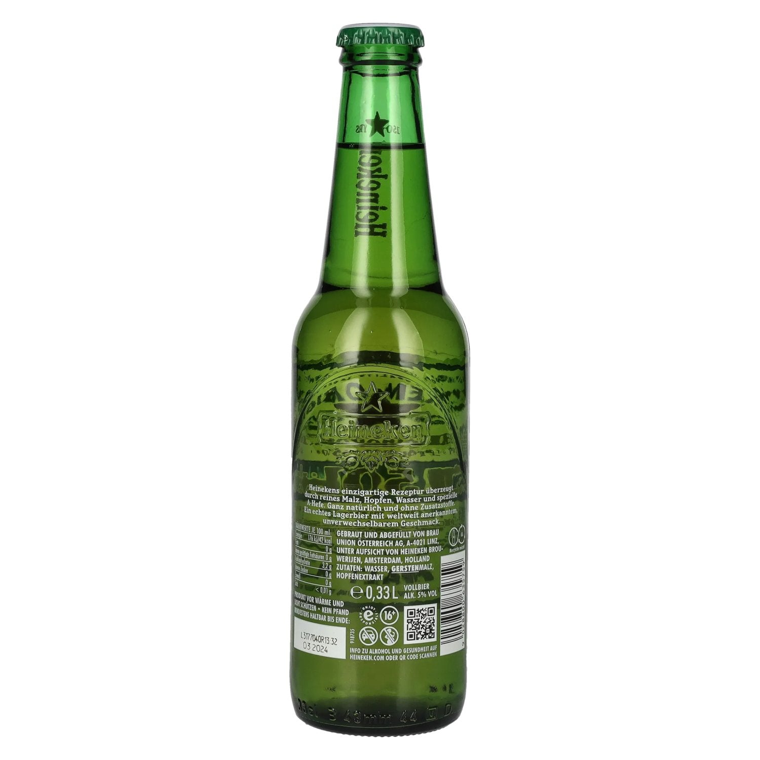 Heineken Lager 5% ABV 24 x 0.33 l