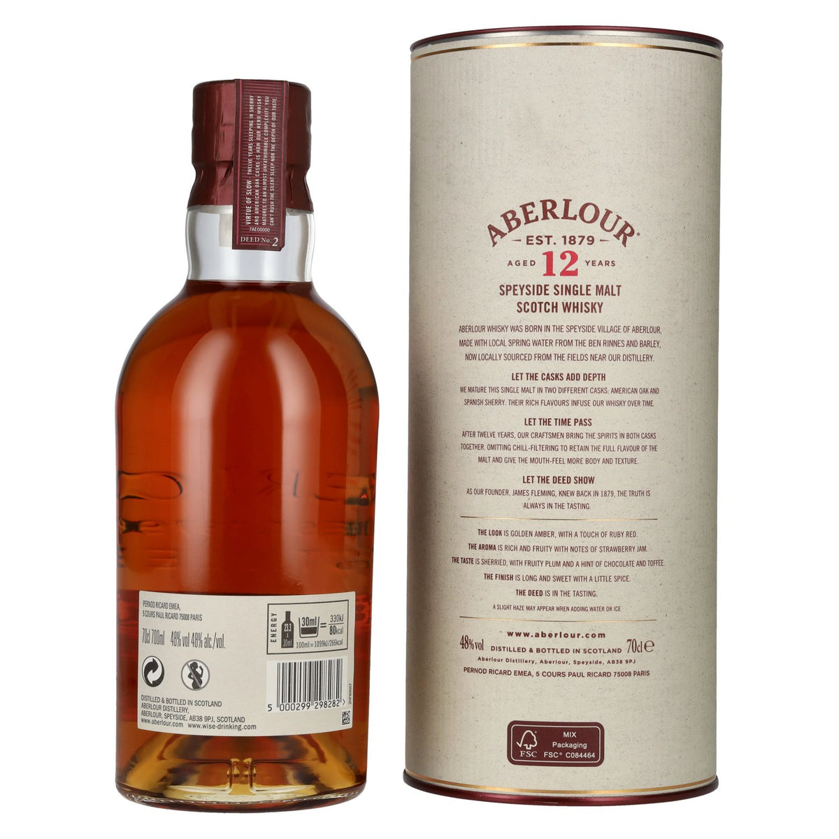 Aberlour 12 Years Old Highland Single Malt 48% ABV 0.7l in a gift box
