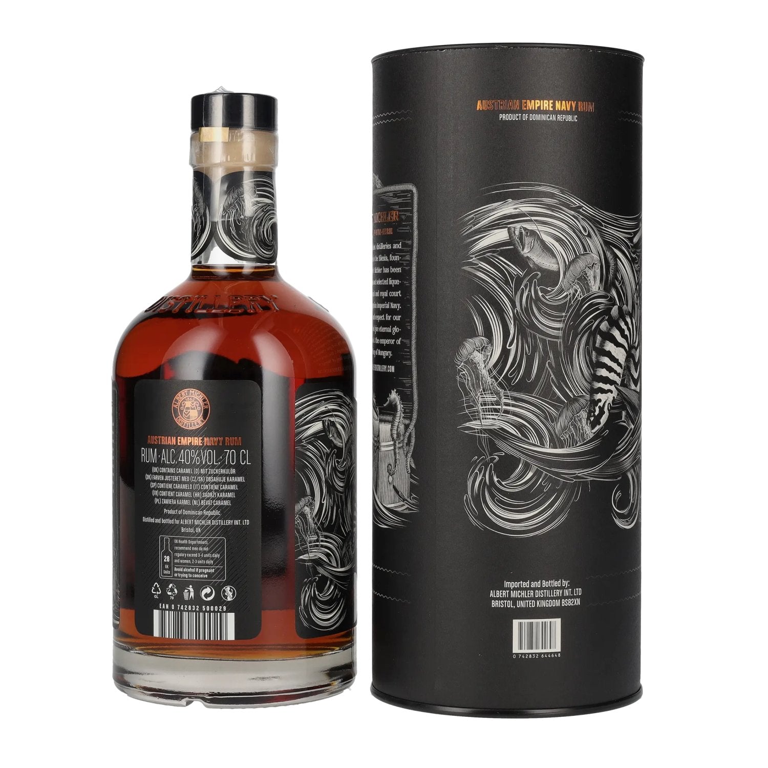 Austrian Empire Navy Rum 18 Solera Blended 40% Vol. 0,7l in Geschenkbox
