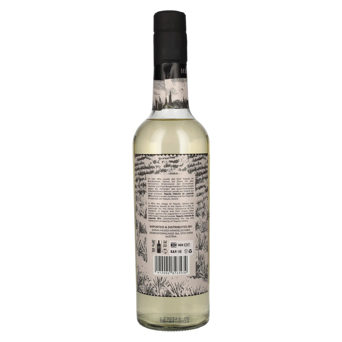 Historia de Leyenda 1874 Reposado 100 % d'agave bleu, 38 % vol., 0,7 l