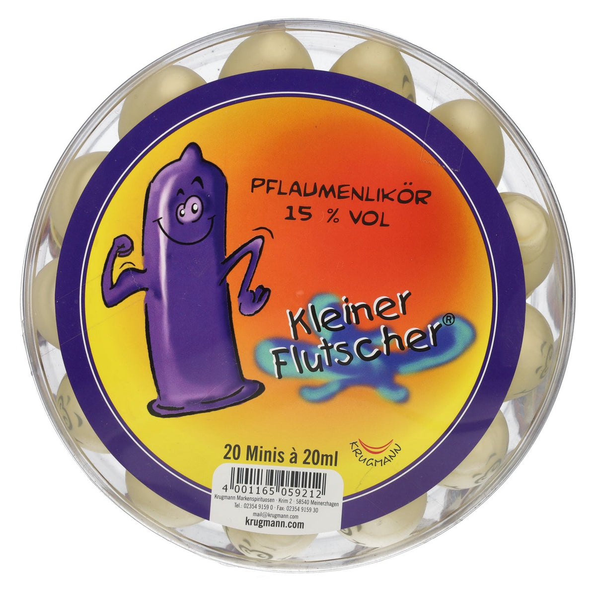 Liqueur de prune « Krugmann's Kleiner Flutscher » 15 % vol. 20 x 0,02 l