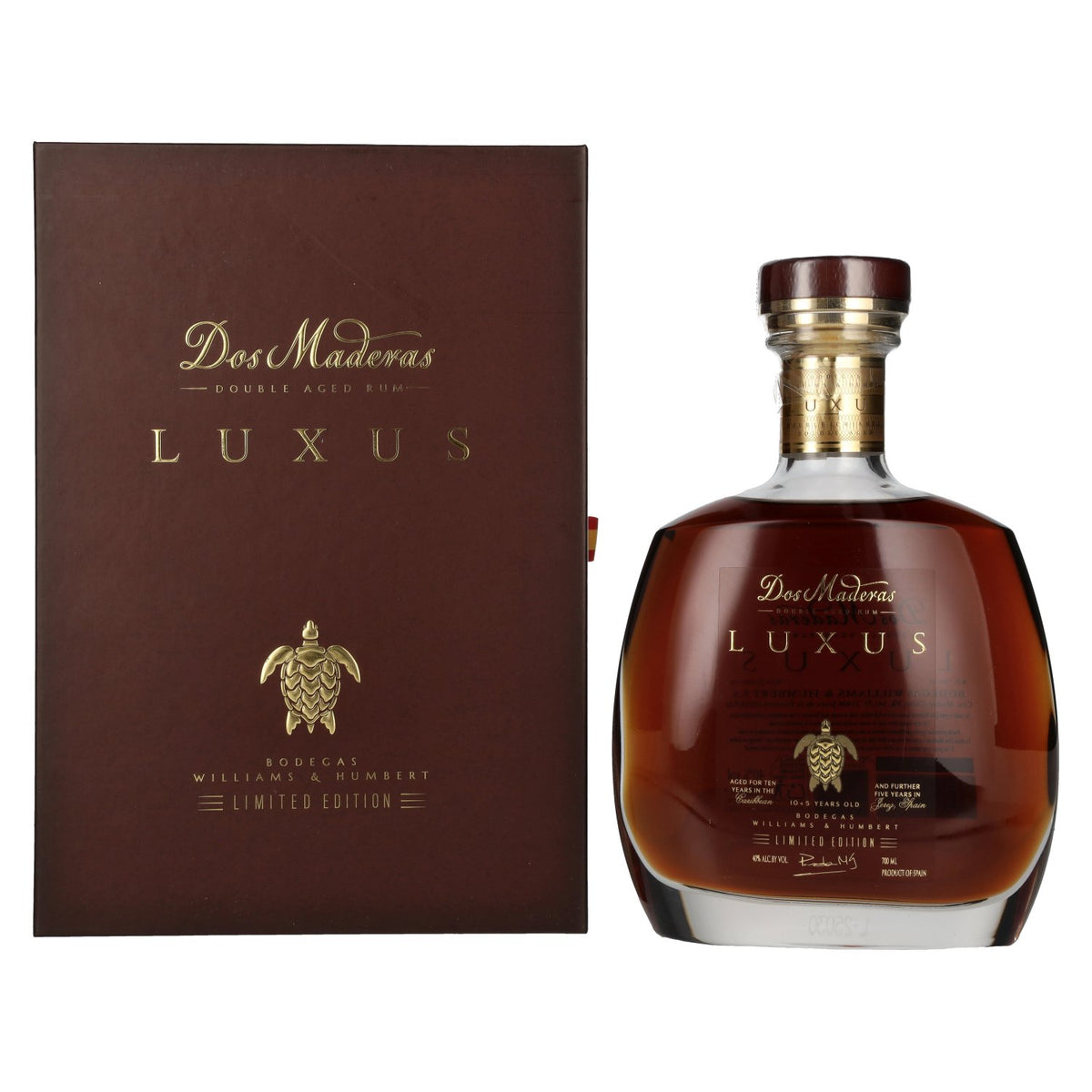 Dos Maderas Aged Rum doublement vieilli, édition limitée, 40 % vol., 0,7 l, dans un coffret cadeau