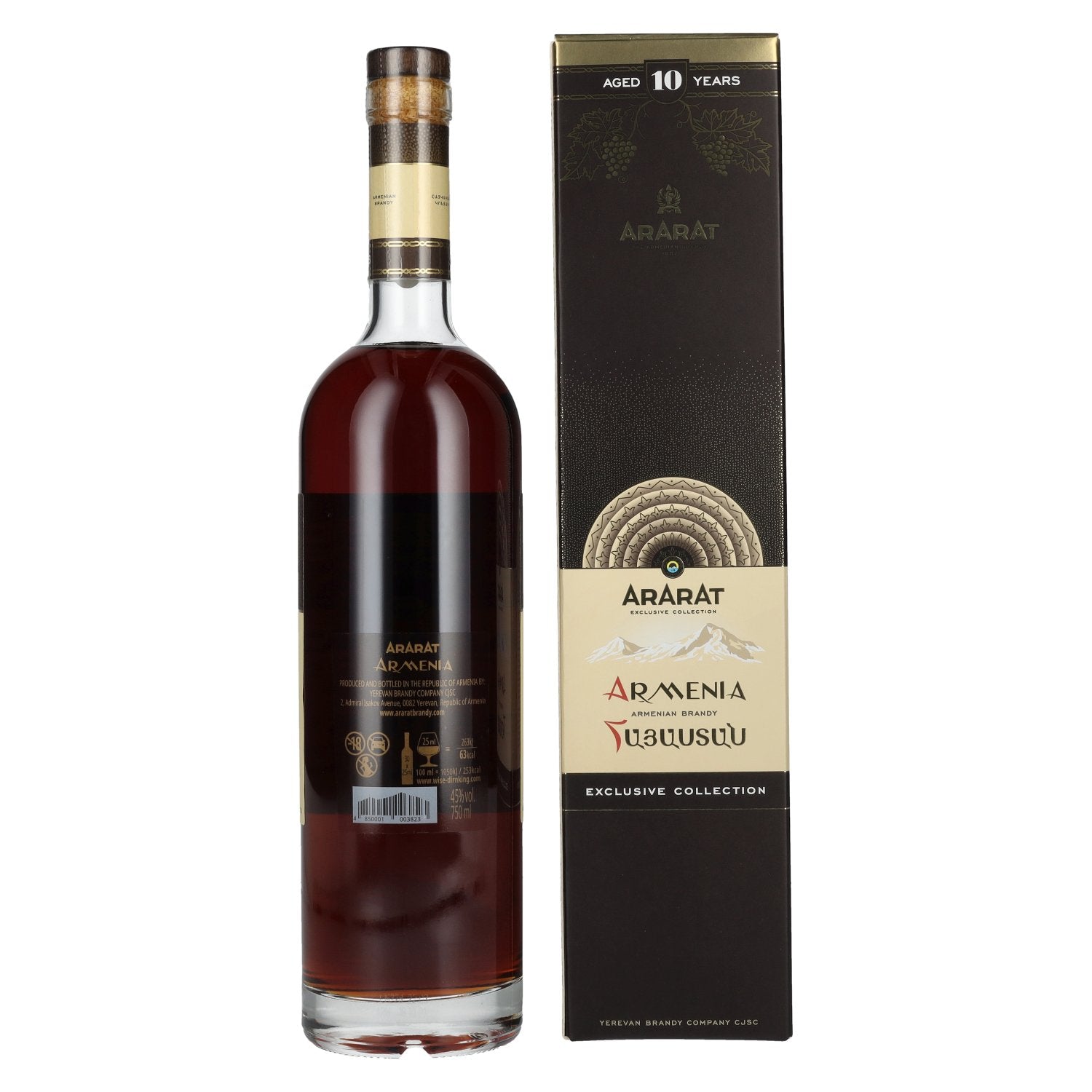 Ararat Armenia 10 Years Old Exclusive Collection 45% Vol. 0,75l in Geschenkbox
