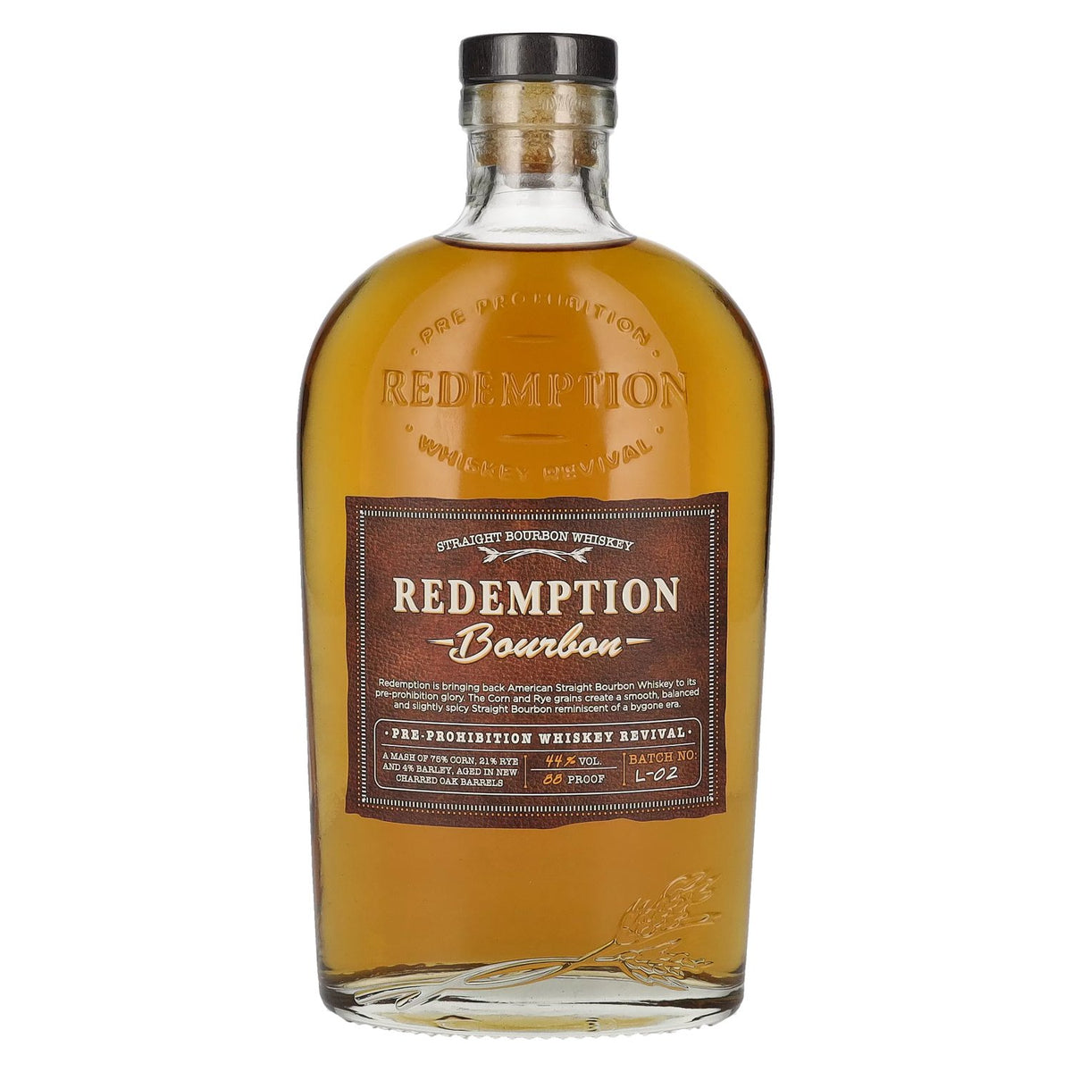 Redemption Bourbon Pre-Prohibition Whiskey Revival 44% ABV 0.7l