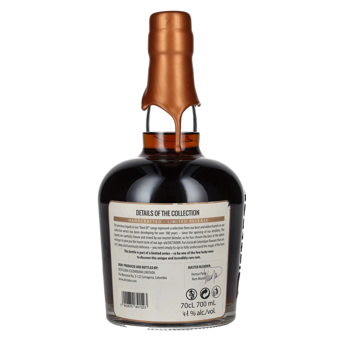 Dictador BEST OF 1977 APASIONADO Colombian Rum 40YO/070617-111/EX-P321 41% vol. 0.7 l