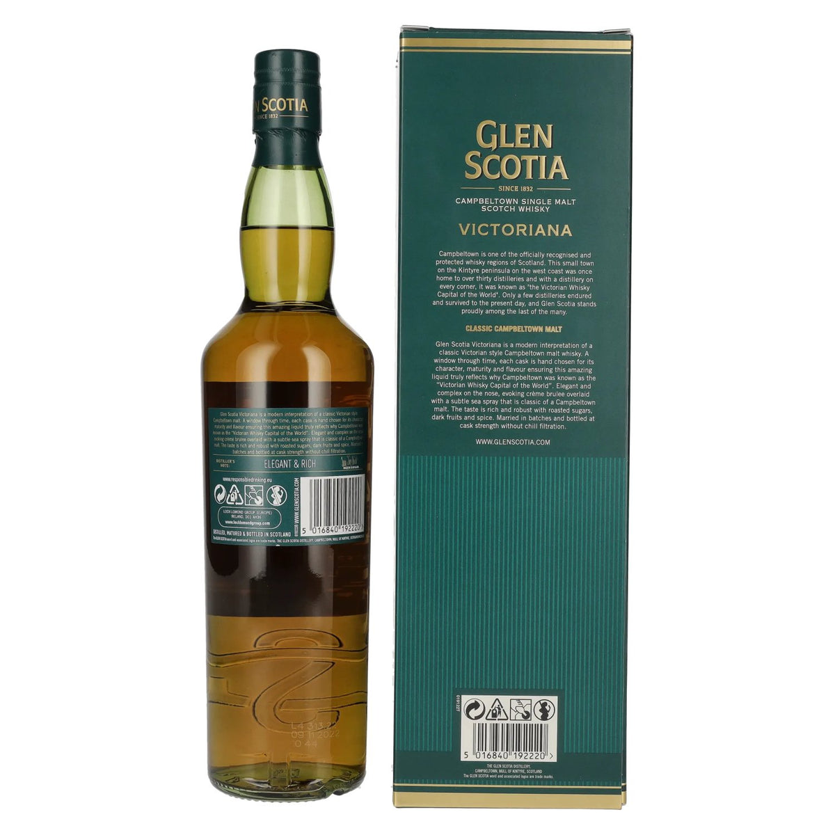 Glen Scotia VICTORIANA, whisky single malt écossais, 54,2 % vol., 0,7 l, dans un coffret cadeau