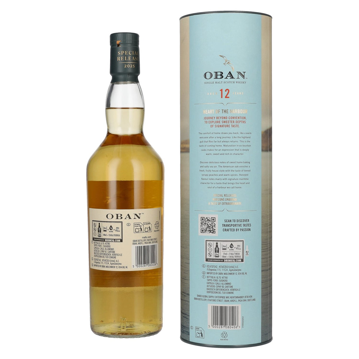 Oban 12 ans « HEART OF THE HARBOUR » Single Malt Édition spéciale 2025 54,7 % vol. 0,7 l dans un coffret cadeau