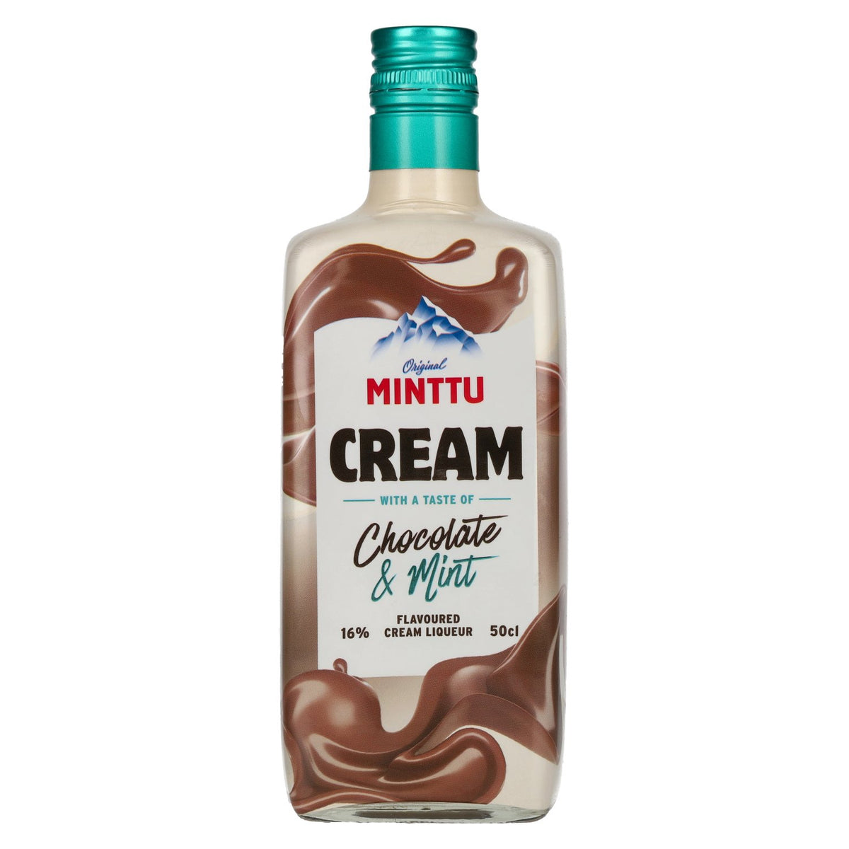 Minttu Cream : liqueur crémeuse aromatisée au chocolat et à la menthe, 16 % vol., 0,5 l