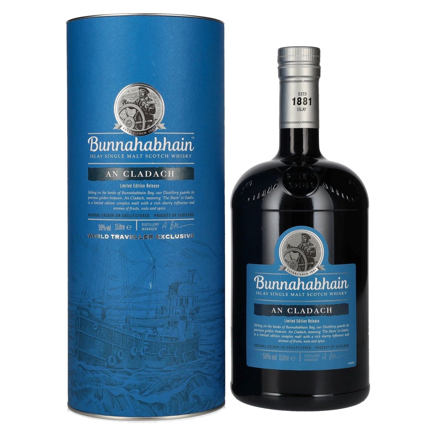 Bunnahabhain AN CLADACH Islay Single Malt Scotch Whisky Limited Edition Release 50% Vol. 1l in geschenkverpakking