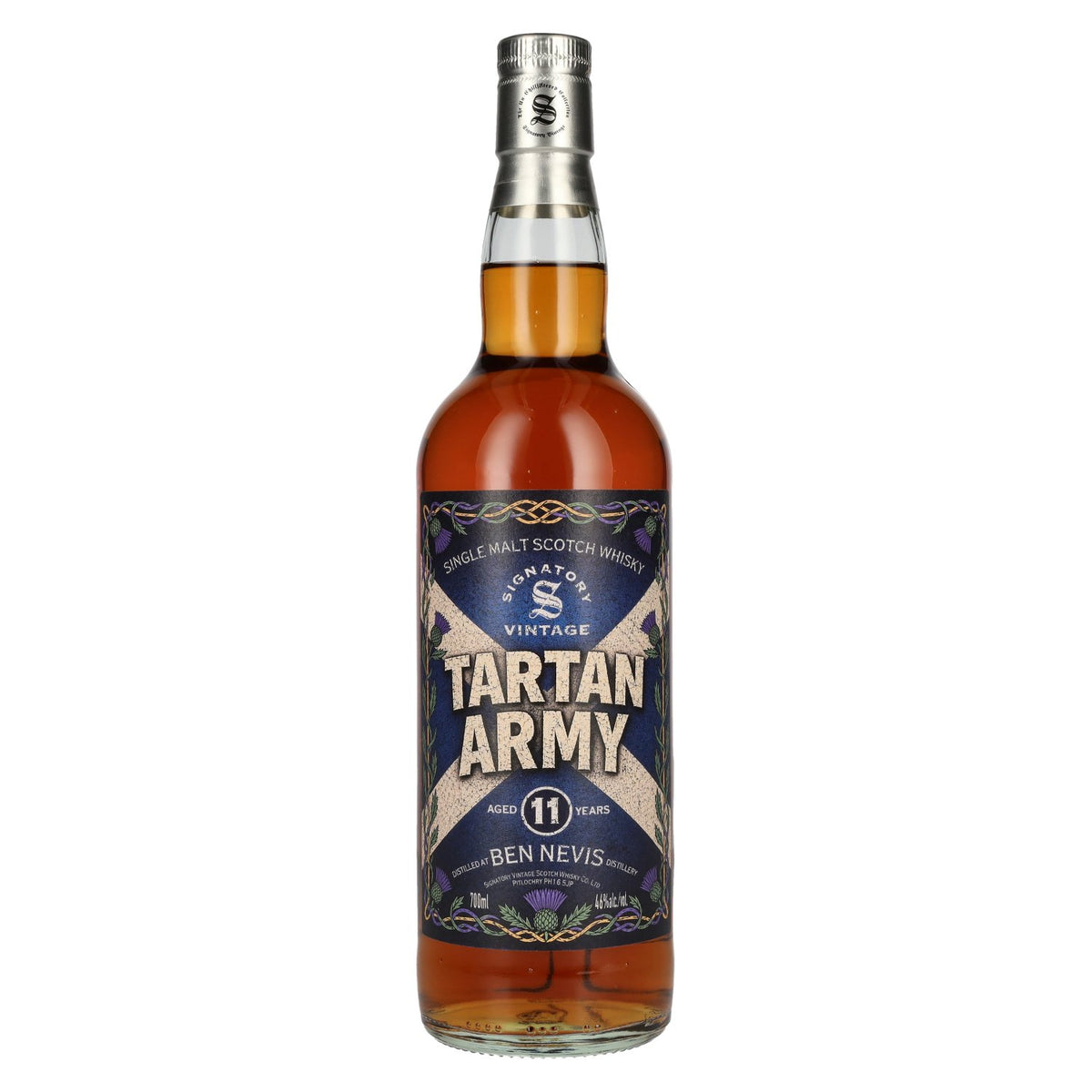 Signatory Vintage Ben Nevis 11 Years Old TARTAN ARMY Highland Single Malt Scotch Whisky 46% vol. 0,7 l