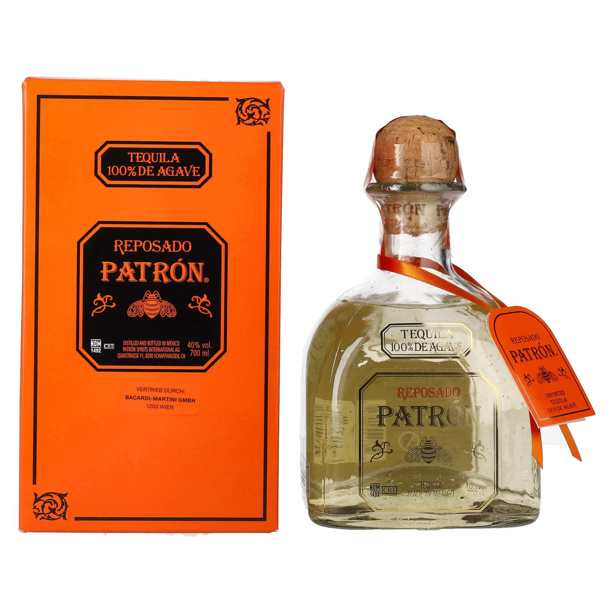 Patrón Tequila Reposado 40% vol. 0,7 l in geschenkverpakking