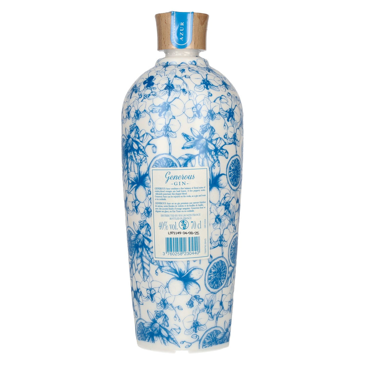 Generous Gin AZUR Floral 40 % vol. 0,7 l