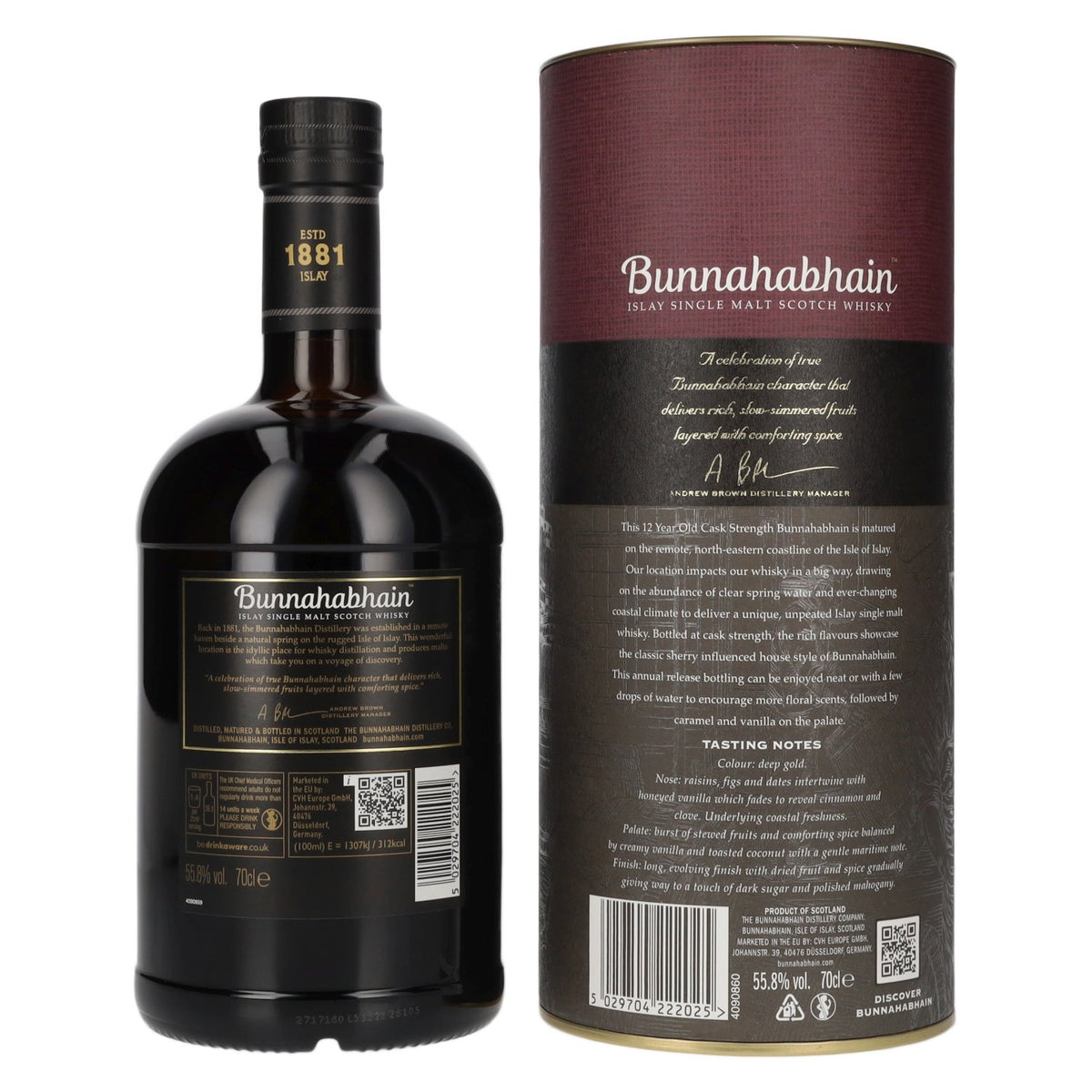 Bunnahabhain 12 Years Old Islay Single Malt Cask Strength Edition 2026 55.8% vol. 0.7l in a gift box