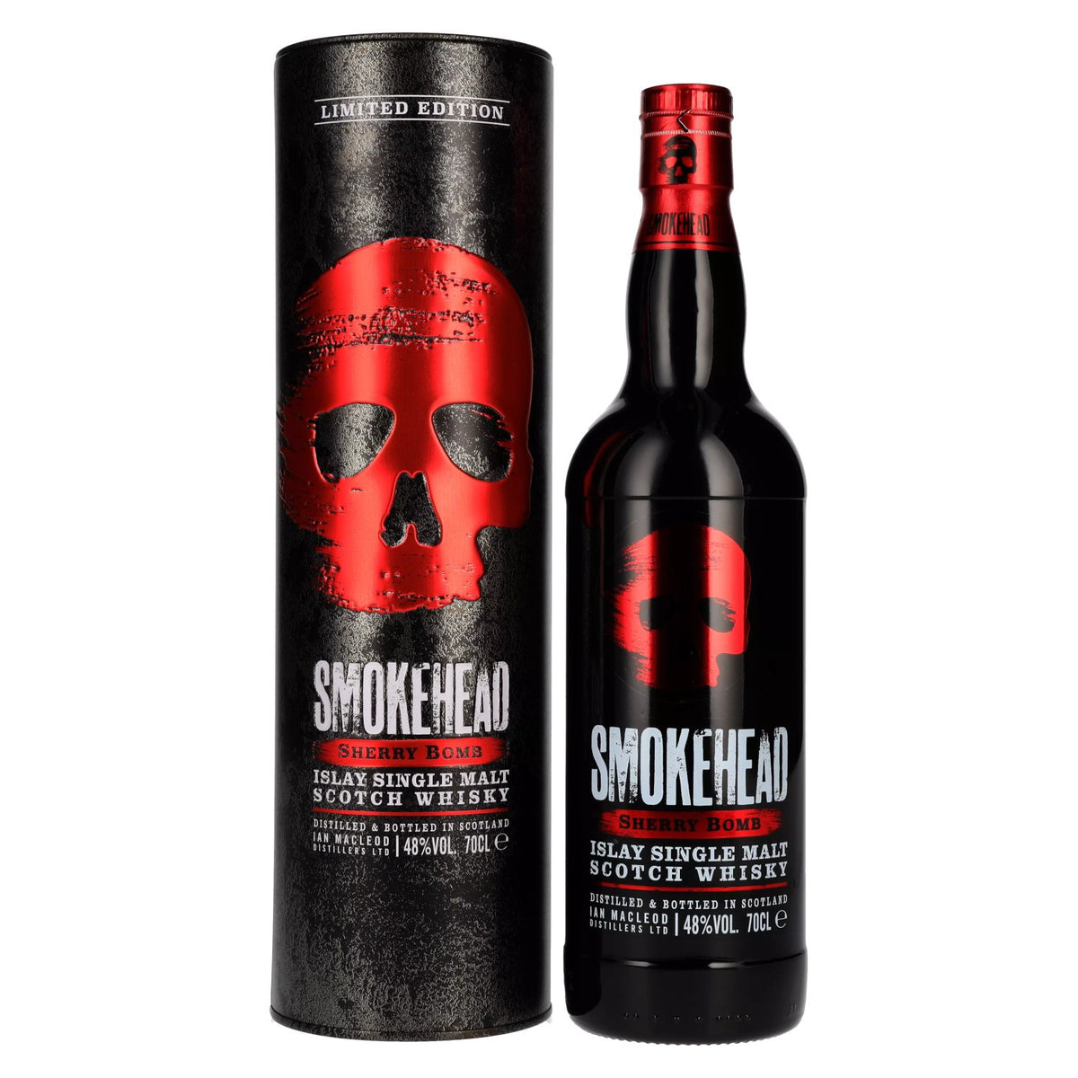 Smokehead SHERRY BOMB Islay Single Malt Scotch Whisky 48% ABV 0.7l in a tin box