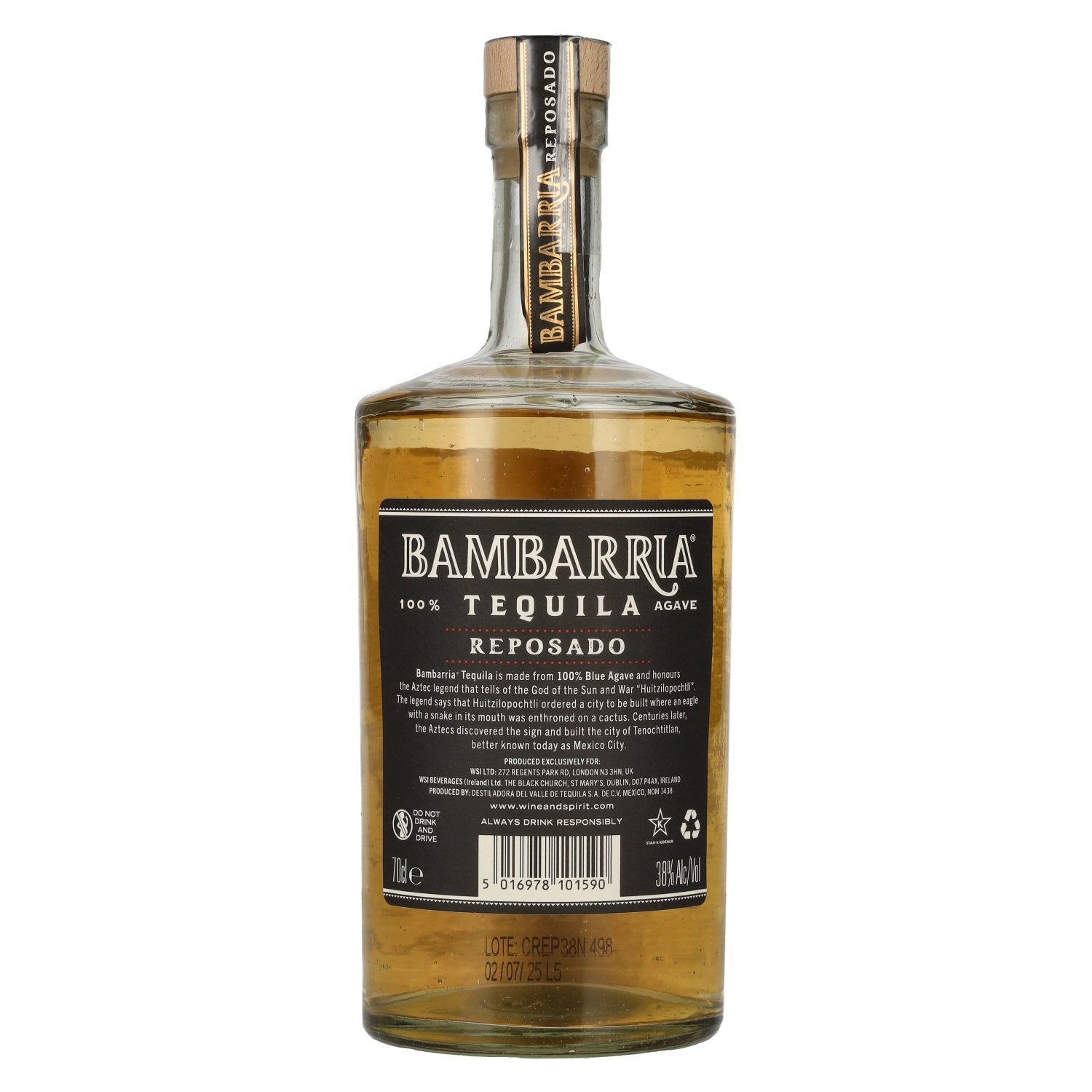 Bambarria Tequila Reposado 100% Agave 38% Vol. 0,7l
