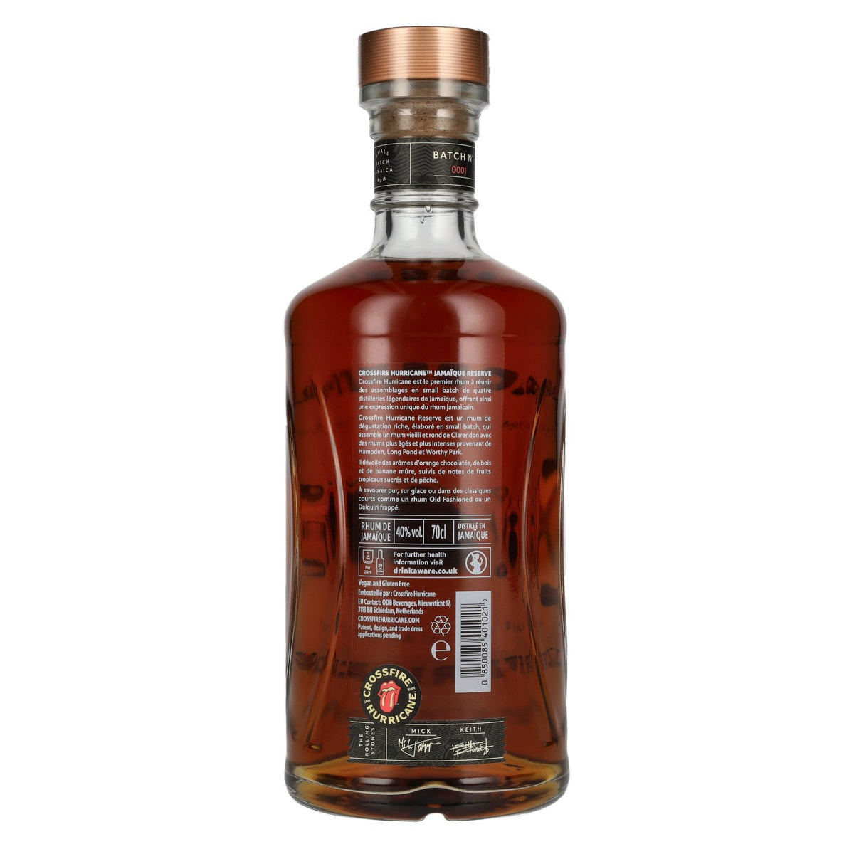 Crossfire HURRICANE x ROLLING STONES Reserve Small Batch Jamaica Rum 40% vol. 0,7 l