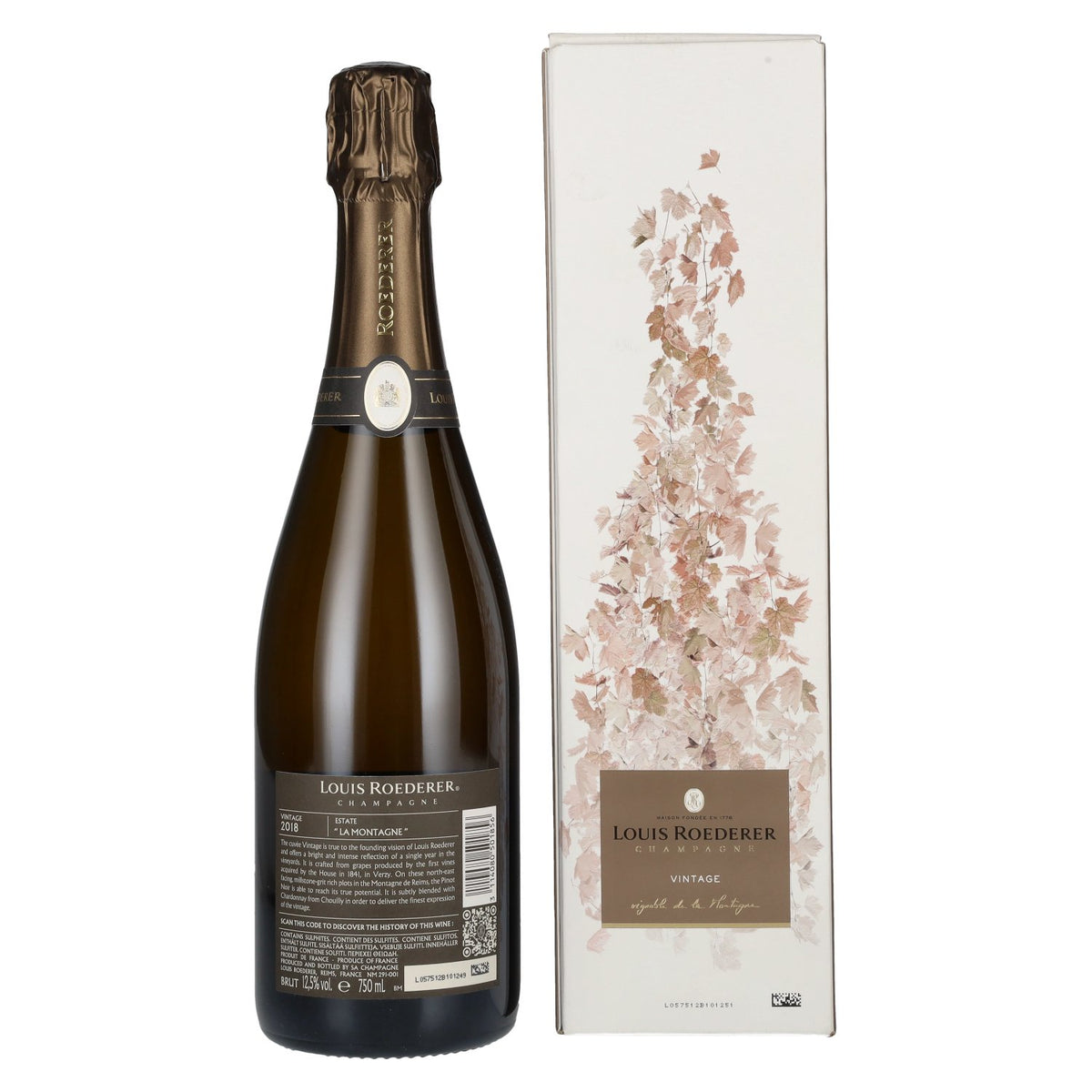 Louis Roederer Champagne VINTAGE 2018 12,5% vol. 0,75 l in geschenkverpakking
