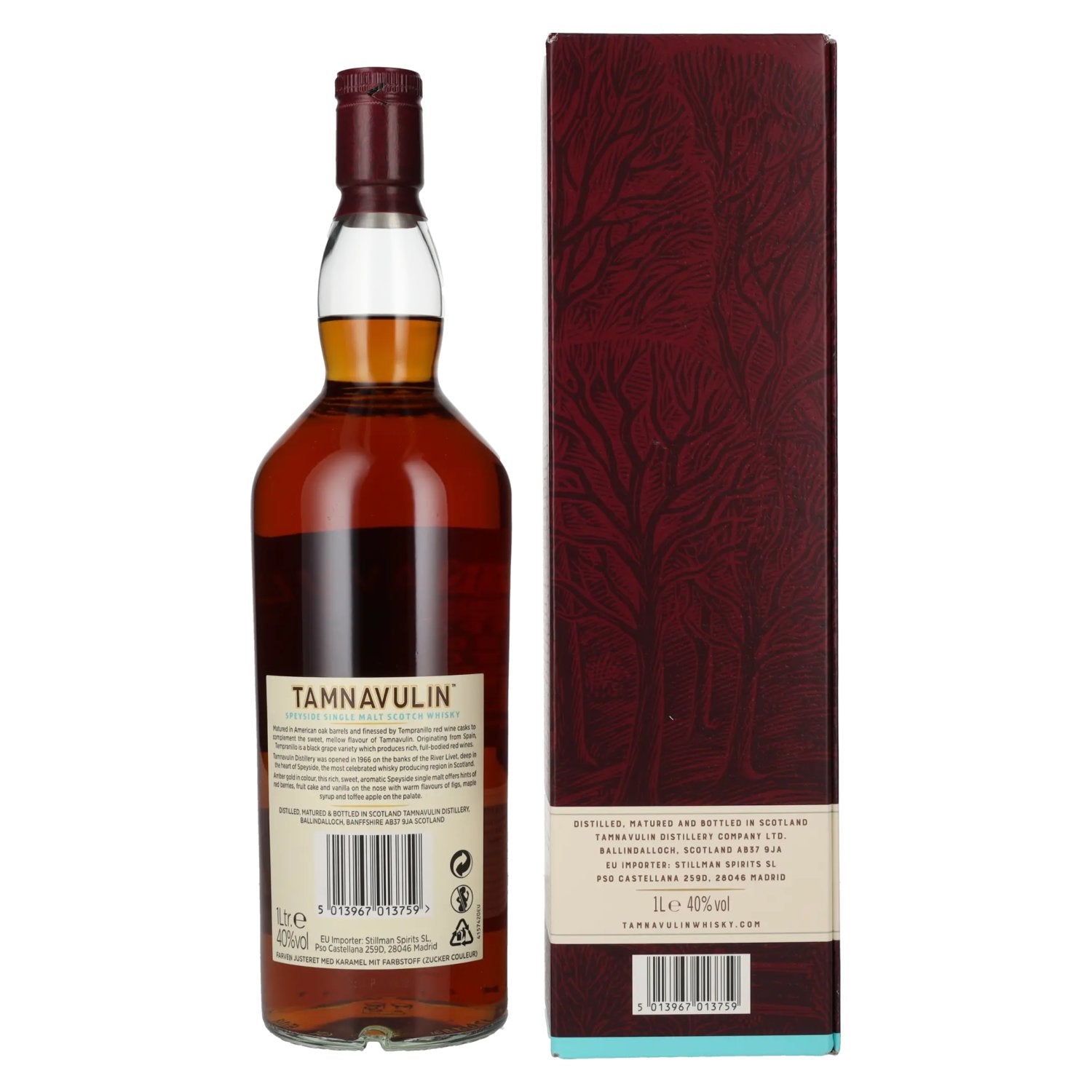 Tamnavulin Tempranillo CASK Speyside Single Malt Scotch Whisky 40% Vol. 1l in geschenkverpakking