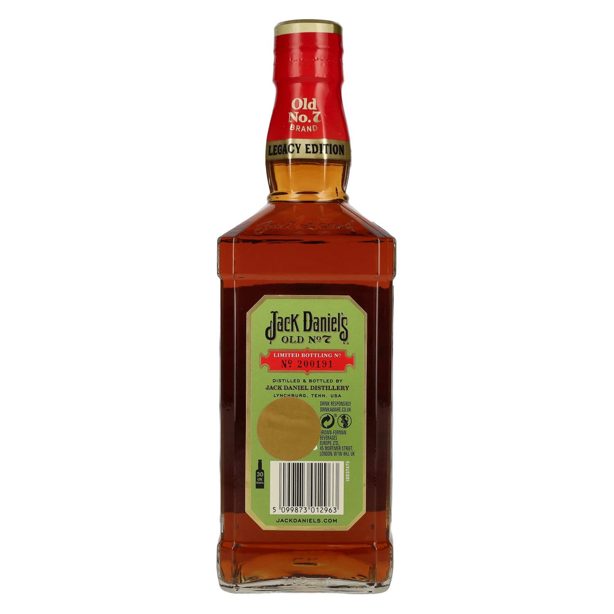 Jack Daniel's Sour Mash Tennessee Whiskey LEGACY EDITION n° 1 - GREEN DESIGN 43 % vol. 0,7 l