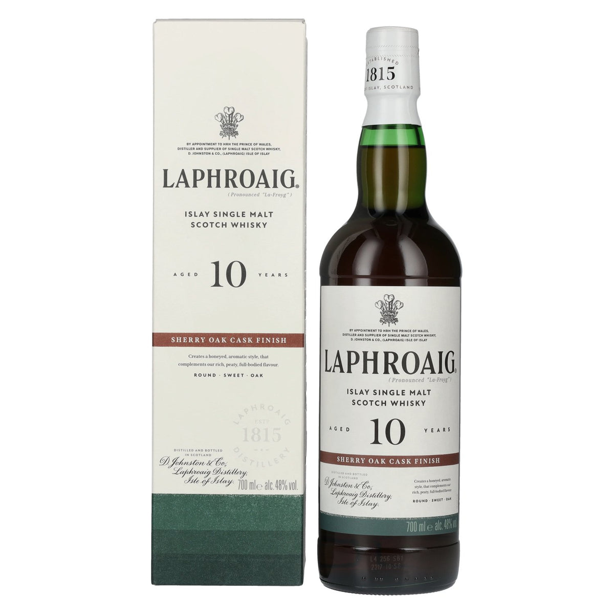 Laphroaig 10 Years Old Sherry Oak Cask Finish 48% vol. 0.7 l in a gift box