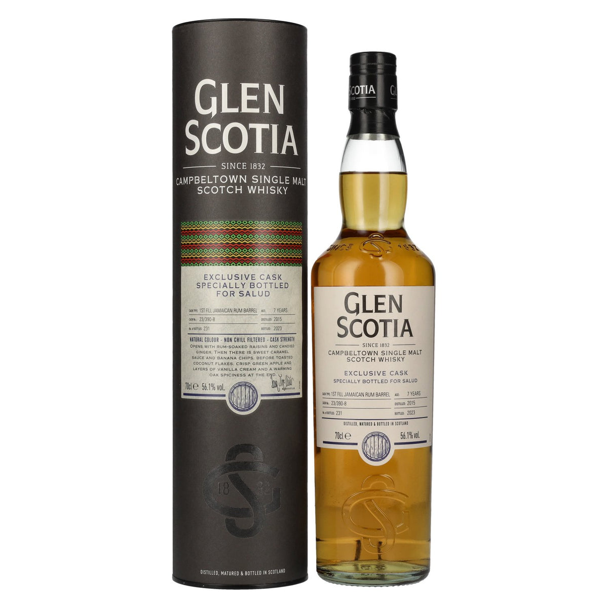 Glen Scotia 7 Years Old Single Malt Scotch Whisky 56,1% vol. 0,7 l in geschenkverpakking