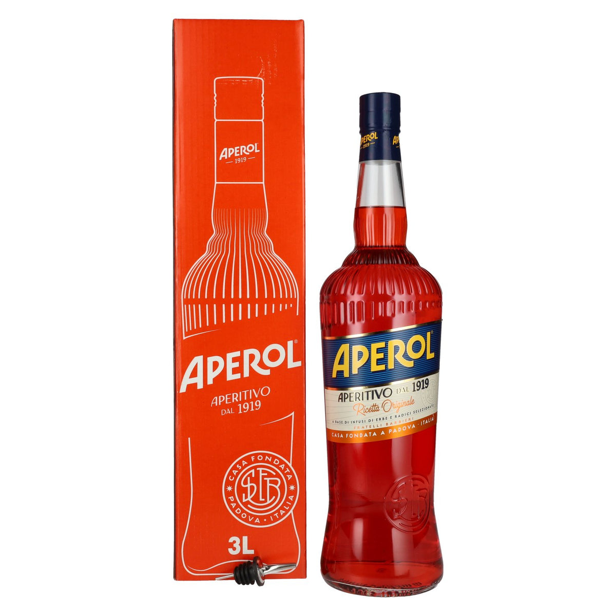 Aperol Aperitivo 11% vol. 3 l in geschenkverpakking met schenktuit