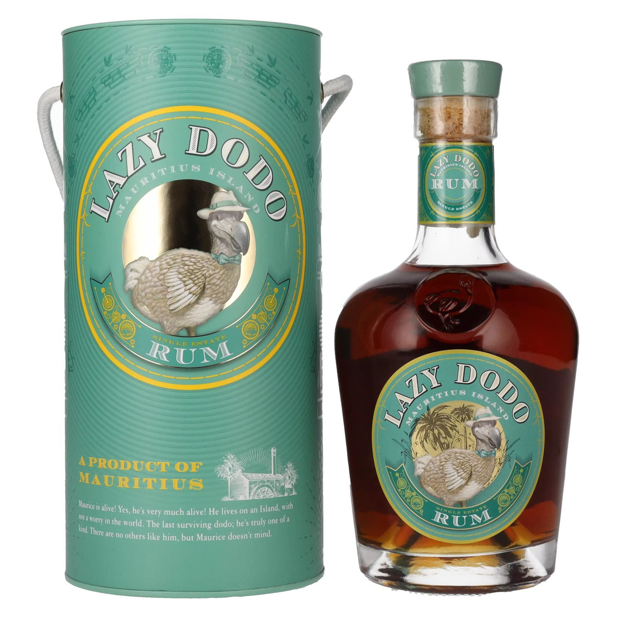 Lazy Dodo Single Estate Rum 40% ABV, 0.7 litres, in a gift box