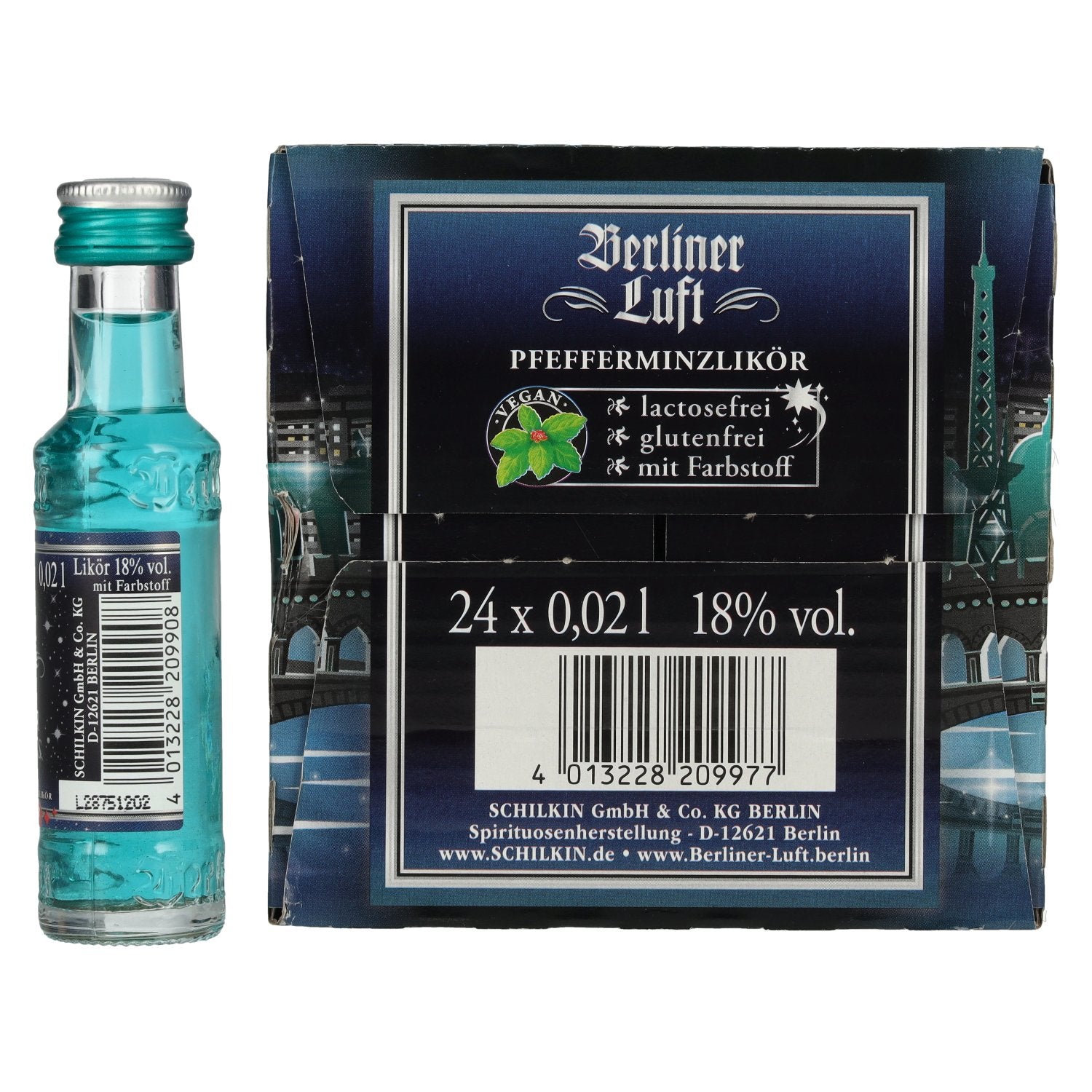 Berliner Luft GLITTER NIGHTS De frisse pepermuntlikeur 18% Vol. 24x0,02l