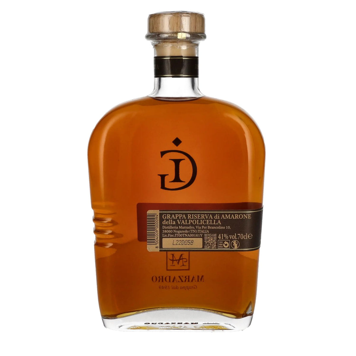 Marzadro GIARE Amarone Grappa 41% ABV 0.7l
