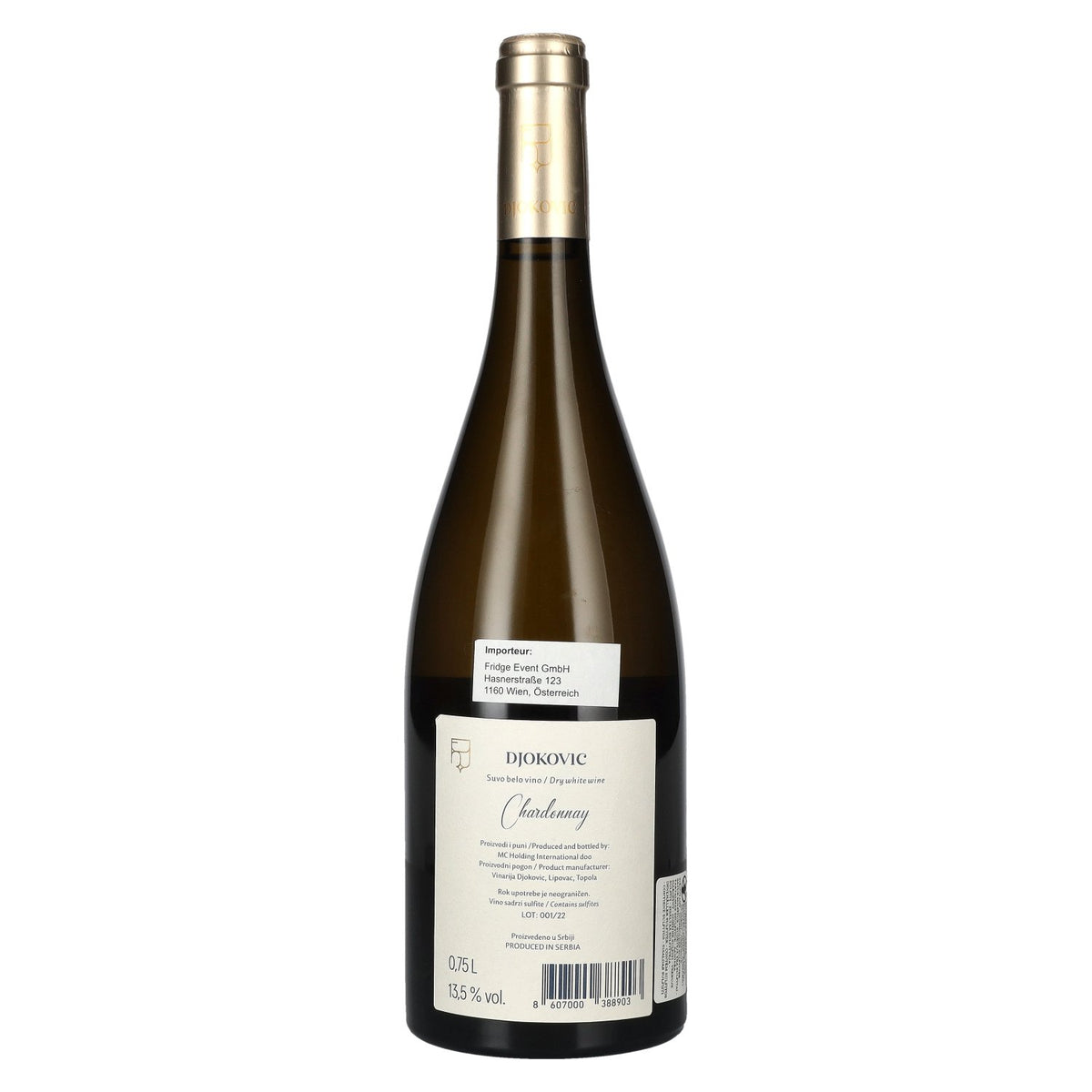 Djokovic Chardonnay 13,5 % vol. 0,75 l