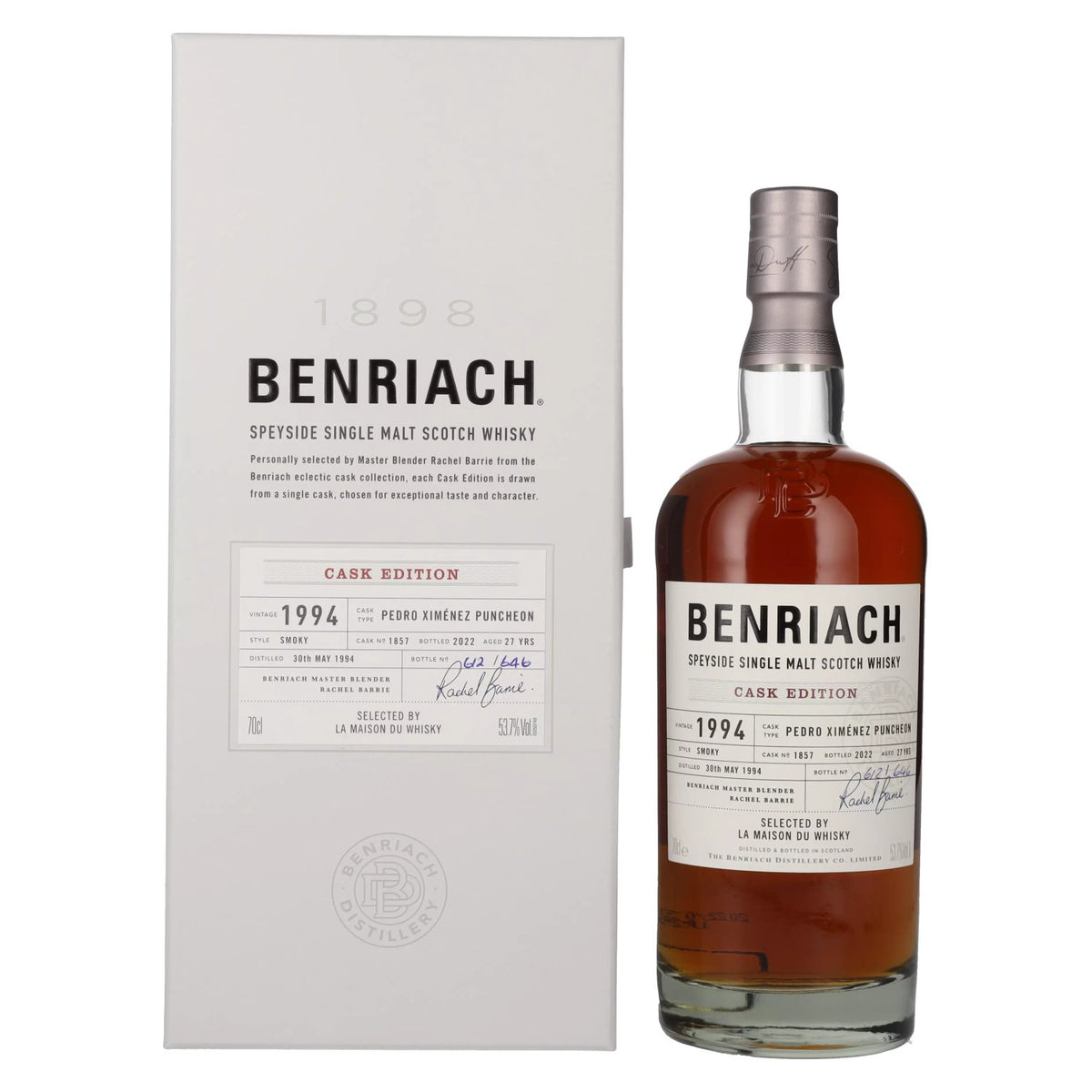 Benriach 27 Years Old CASK EDITION Pedro Ximénez Vintage 1994 53,7% Vol. 0,7l in Geschenkbox