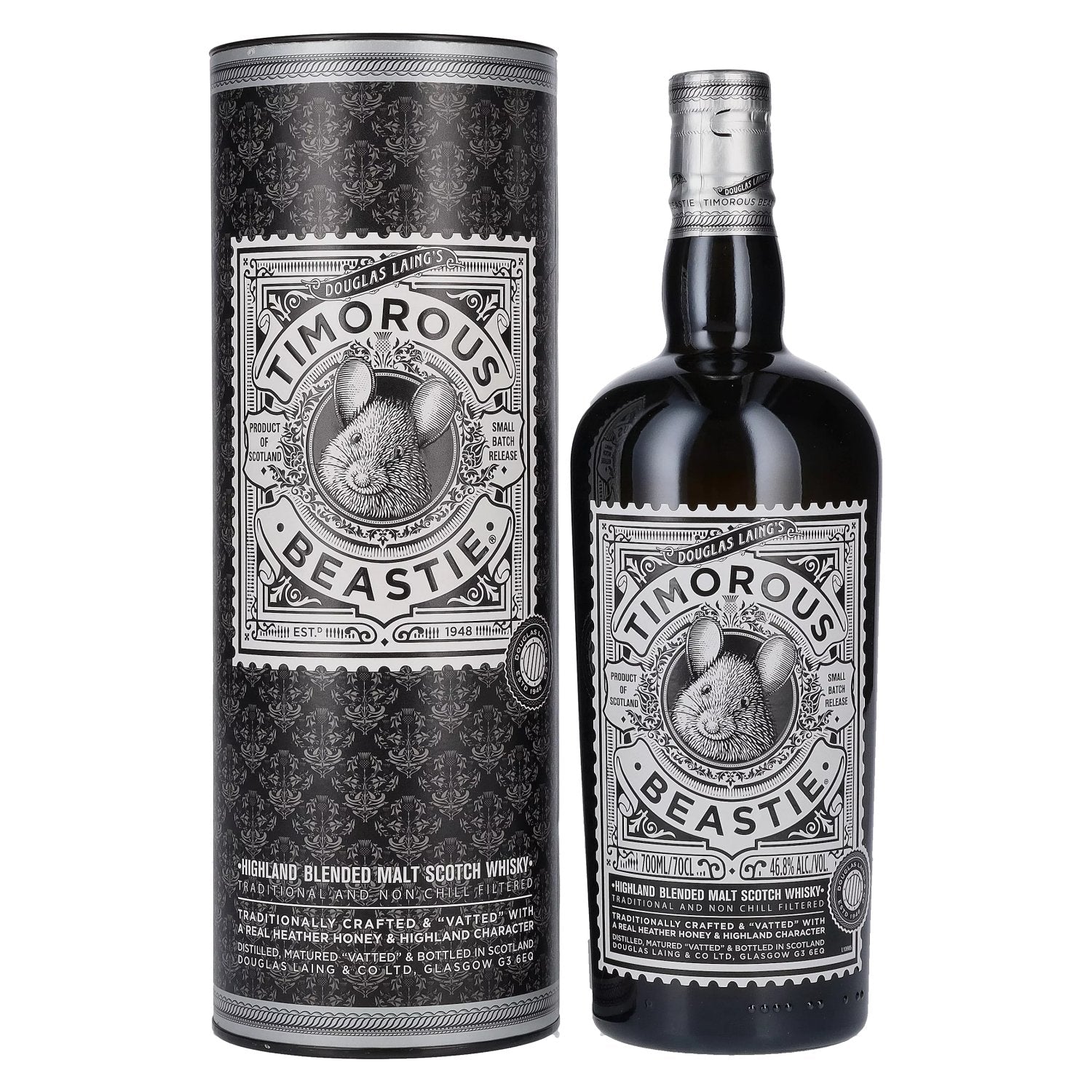 Douglas Laing TIMOROUS BEASTIE Highland Blended Malt 46,8% Vol. 0,7l in gift box