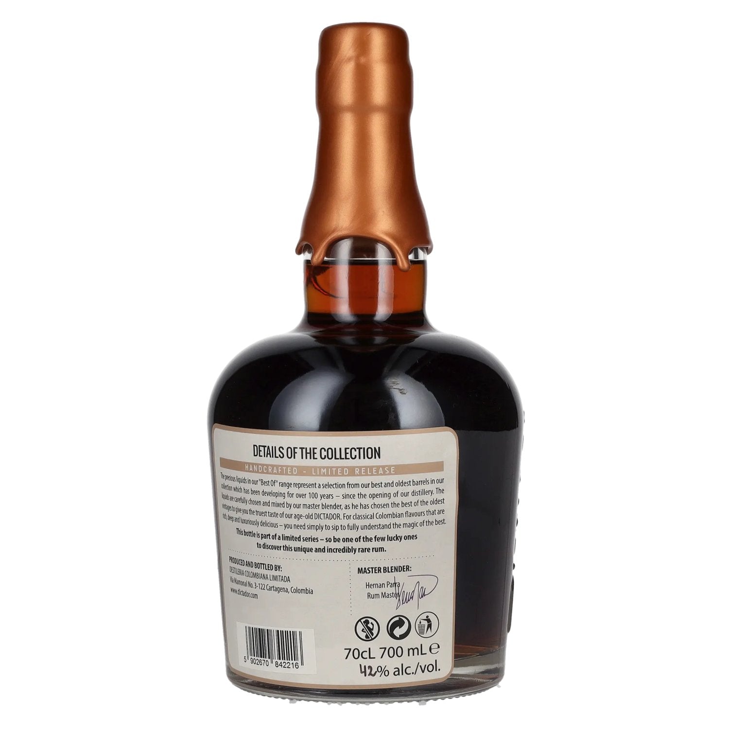 Dictador BEST OF 1973 APASIONADO Colombiaanse Rum Limited Release 42% Vol. 0,7l