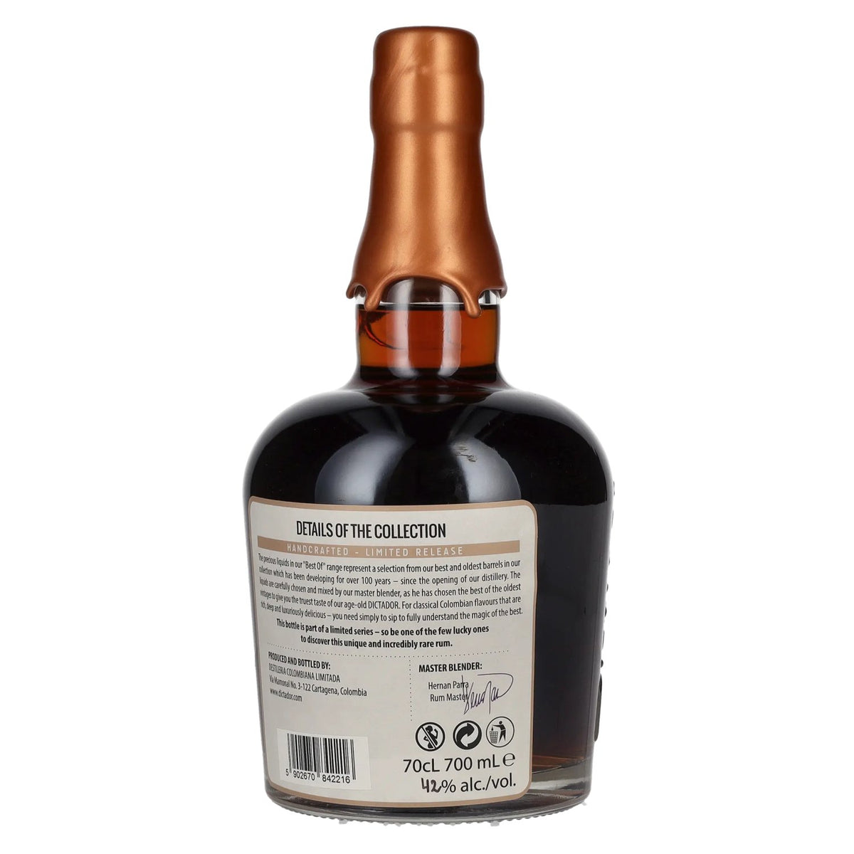 Dictador BEST OF 1973 APASIONADO Colombian Rum Limited Release 42% Vol. 0,7l