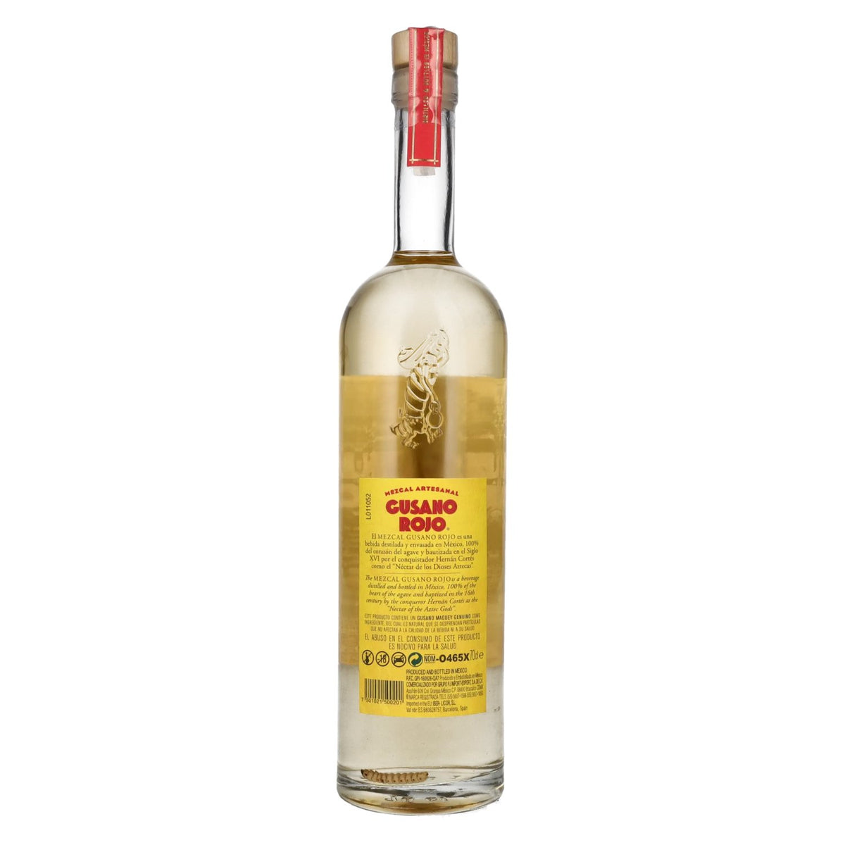 Gusano Rojo Mezcal with WORM 38% ABV 0.7l