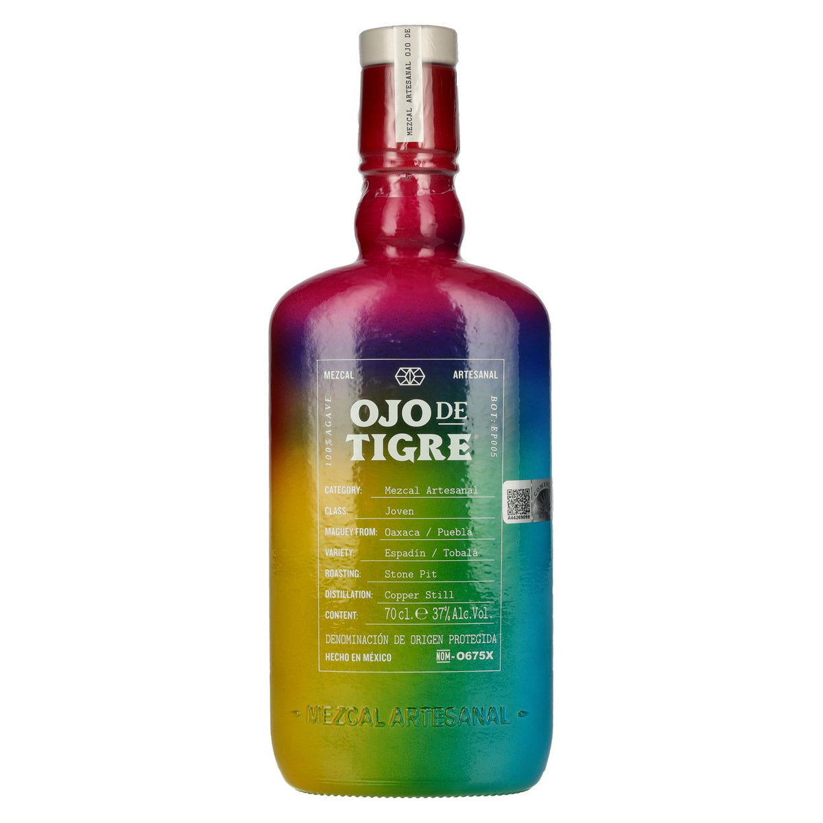 Ojo de Tigre Mezcal Artesanal Joven 100% Agave PRIDE EDITION 37% Vol. 0,7l