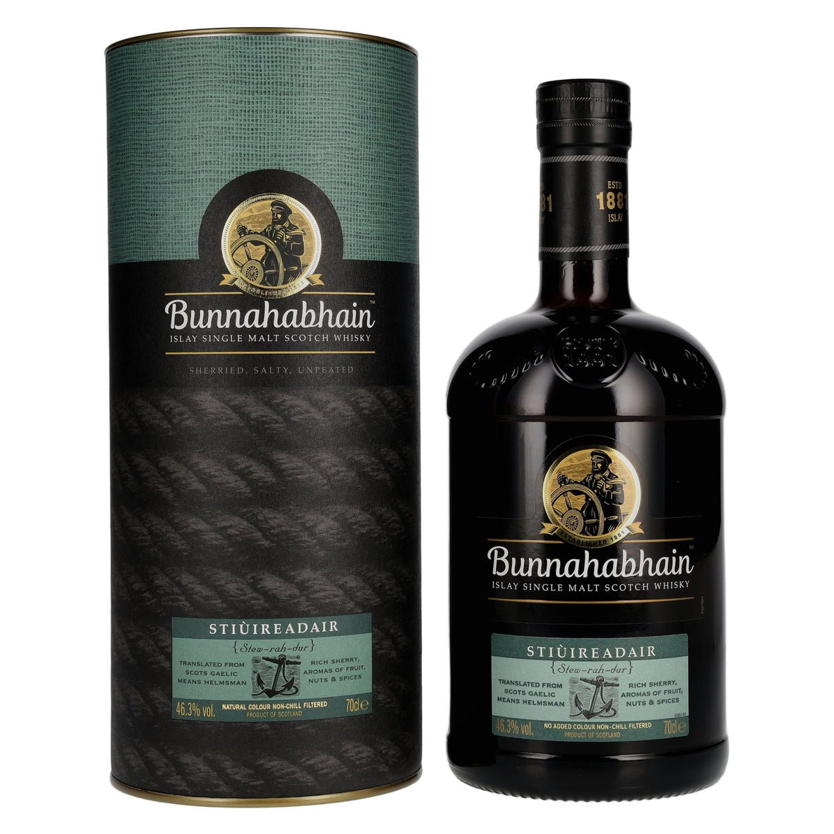 Bunnahabhain STIÙIREADAIR Islay Single Malt Scotch Whisky 46.3% ABV 0.7l in a gift box
