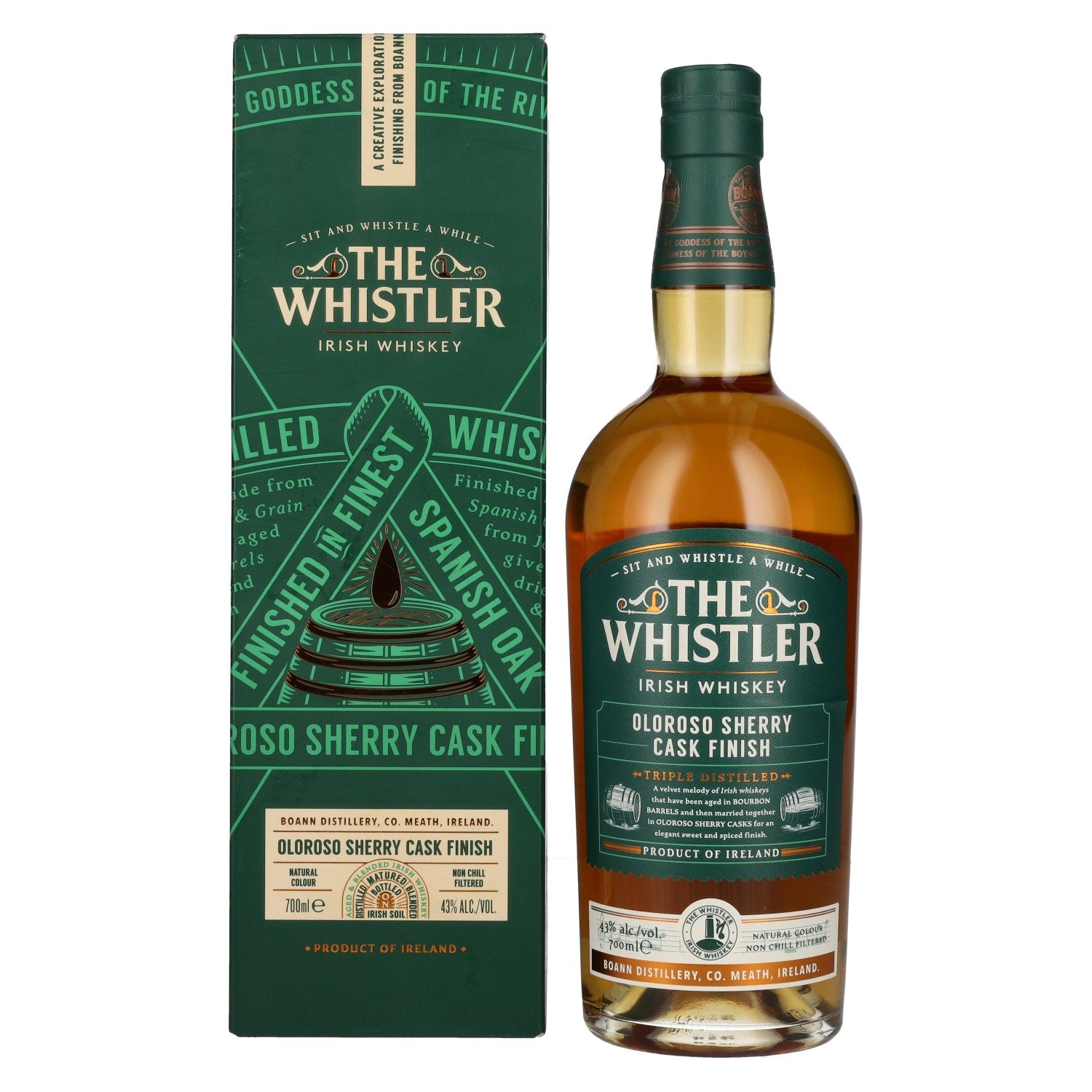 The Whistler Irish Whiskey OLOROSO SHERRY CASK FINISH 43% Vol. 0,7l in Geschenkbox