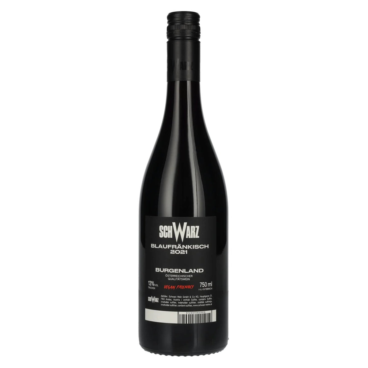 Schwarz THE BUTCHER Blaufränkisch 2021 13% ABV 0.75 l