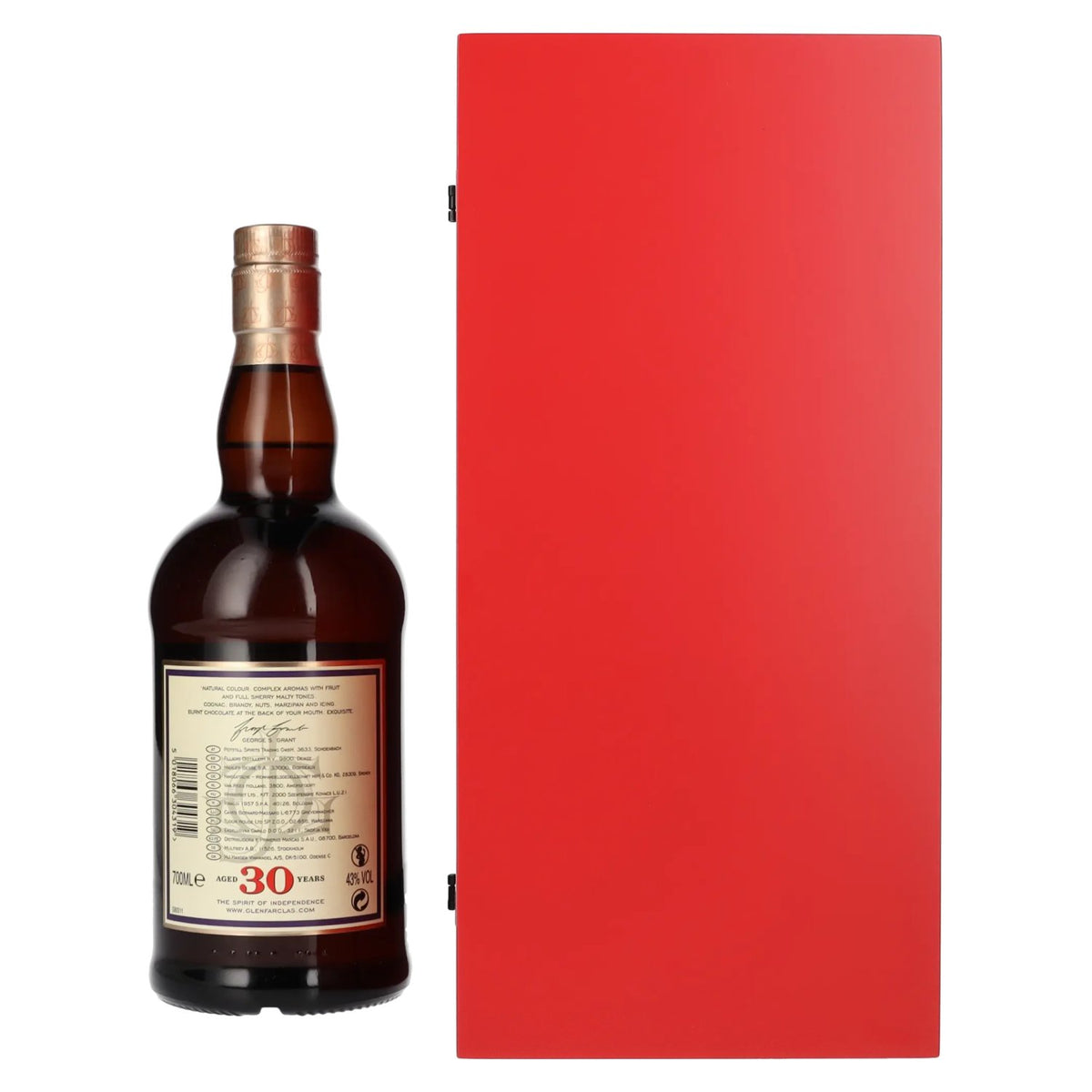 Glenfarclas 30 ans d'âge, whisky single malt des Highlands, 43 % vol., 0,7 l, dans un coffret cadeau