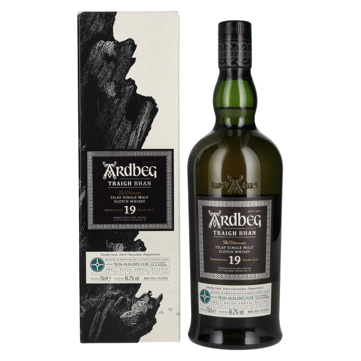 Ardbeg TRAIGH BHAN 19 jaar oud, batchnr. 6, 46,2% vol., 0,7 l in geschenkverpakking