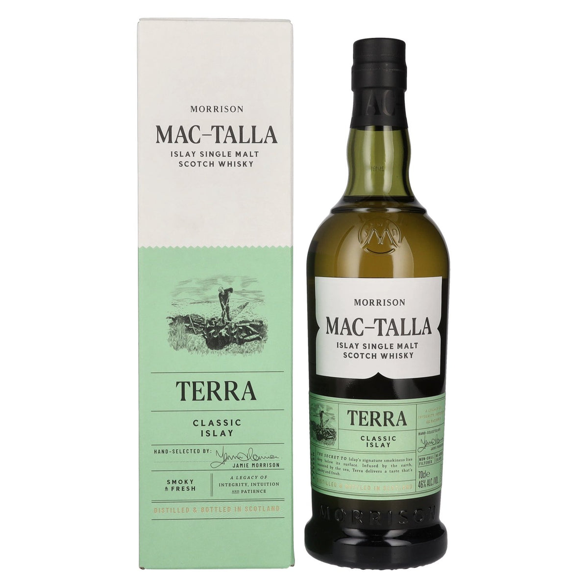 Mac-Talla Morrison TERRA Classic Islay Single Malt Scotch Whisky 46% ABV, 0.7l in a gift box
