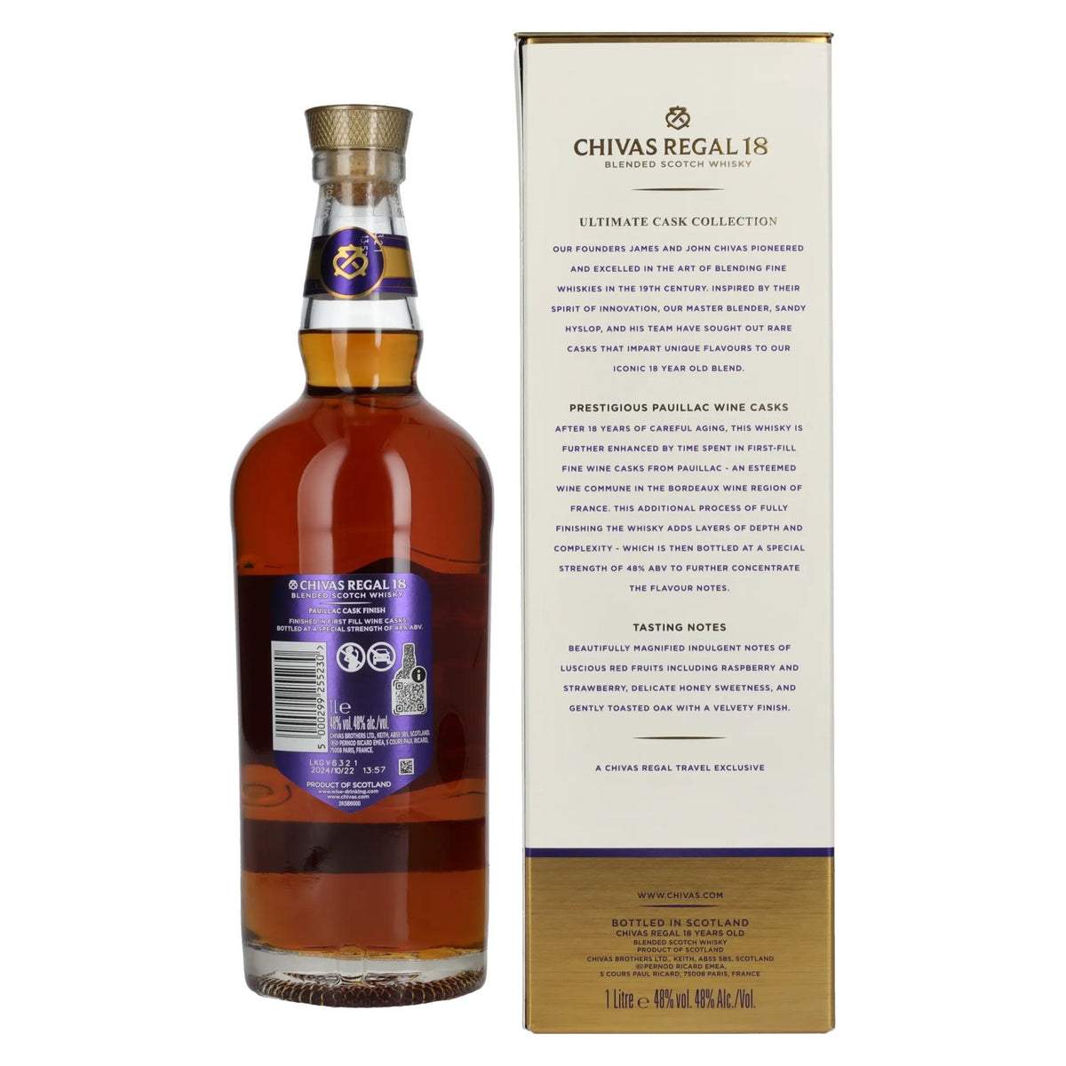 Chivas Regal 18 Years Old Ultimat Pauillac Cask Finish 48% vol. 1 l in geschenkverpakking