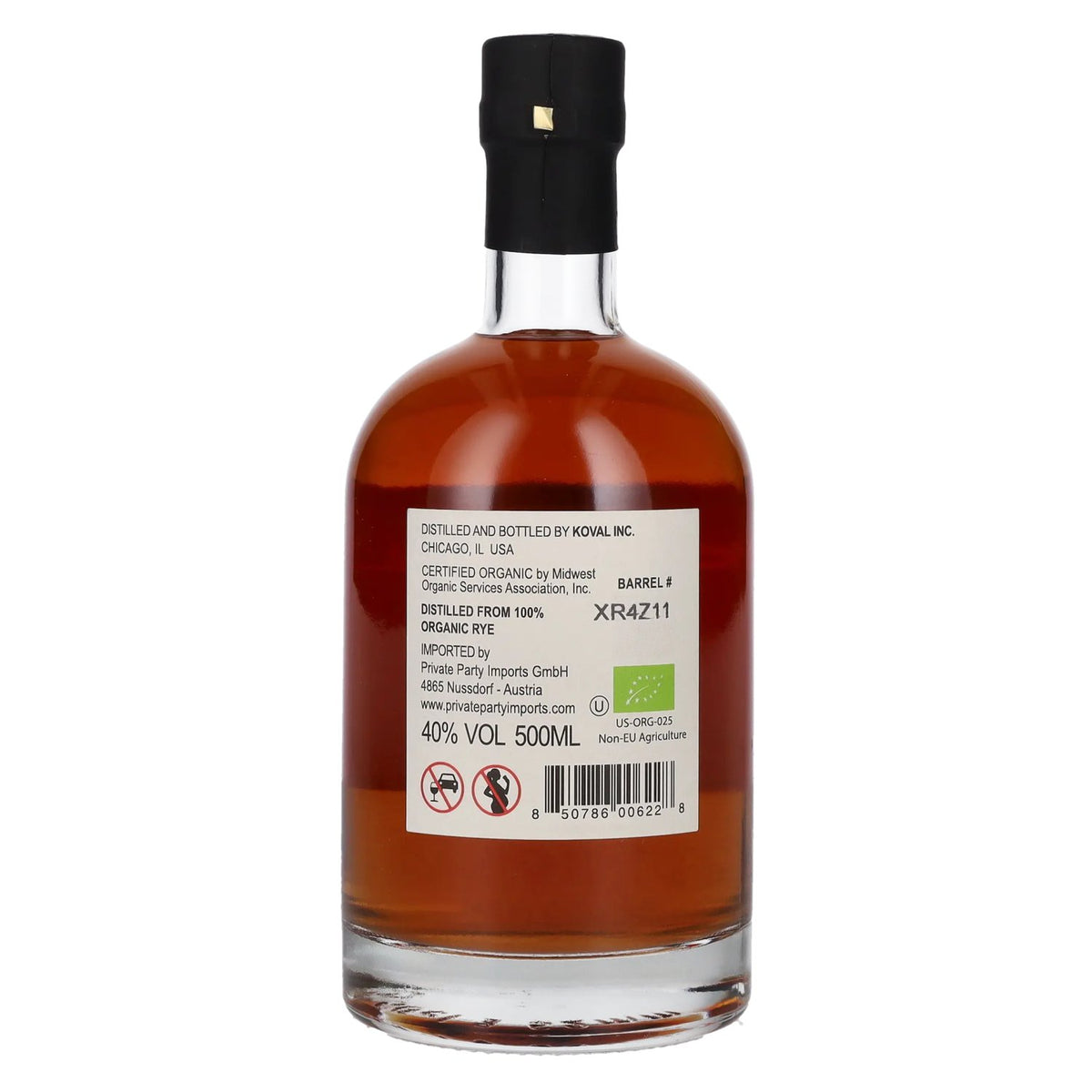 Whisky Koval RYE Single Barrel, 40 % vol., 0,5 l