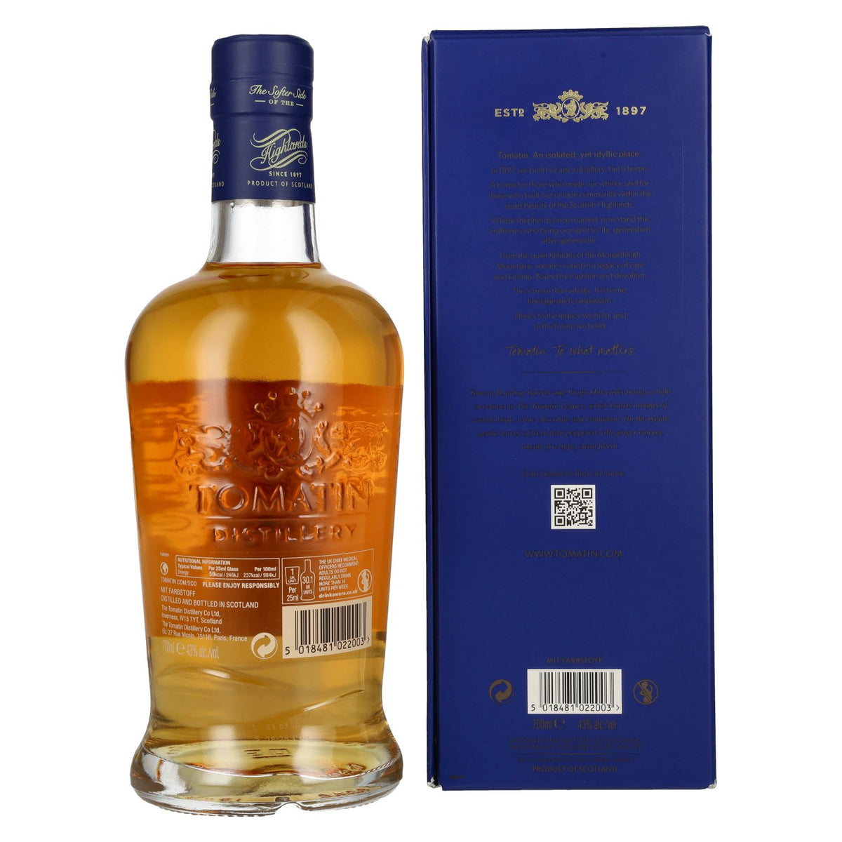 Tomatin Legacy Highland Single Malt Scotch Whisky 43% ABV, 0.7 l, in a gift box